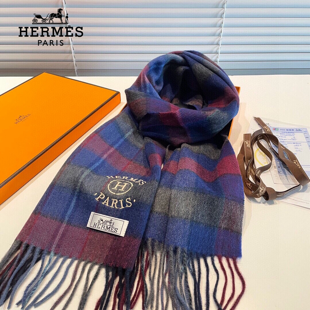 【HERMES エルメス 】スカーフ30*180CM-BRAND OFF