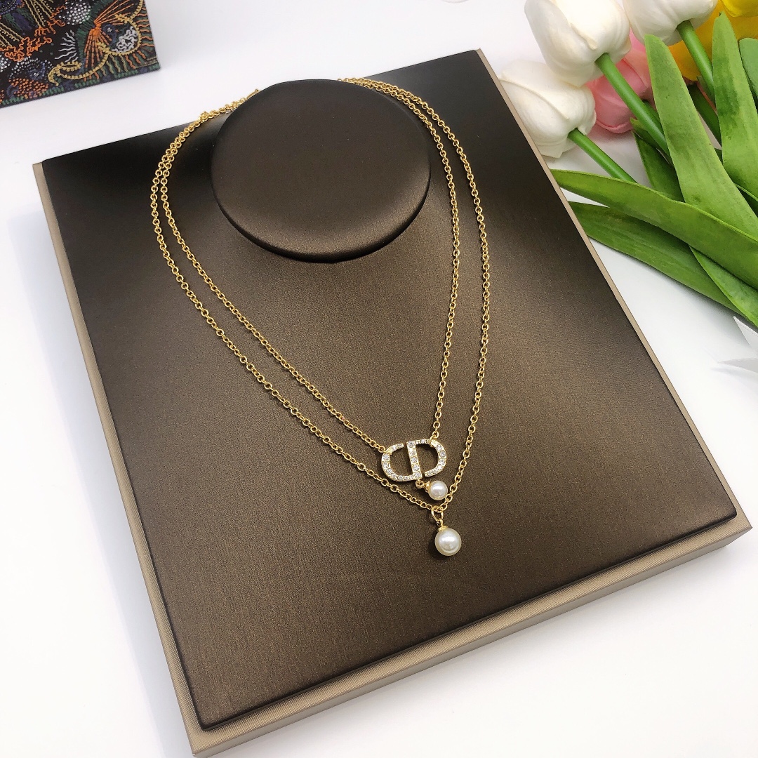 【DIOR】ネックレス、新しいネックレス万能シンプルファッションオーナメント-BRAND OFF