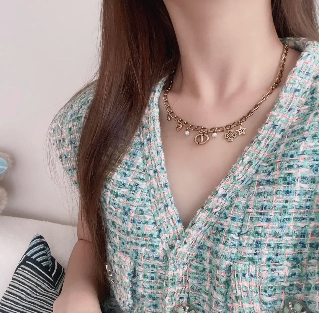 【DIOR】ネックレス、新しいネックレス万能シンプルファッションオーナメント-BRAND OFF