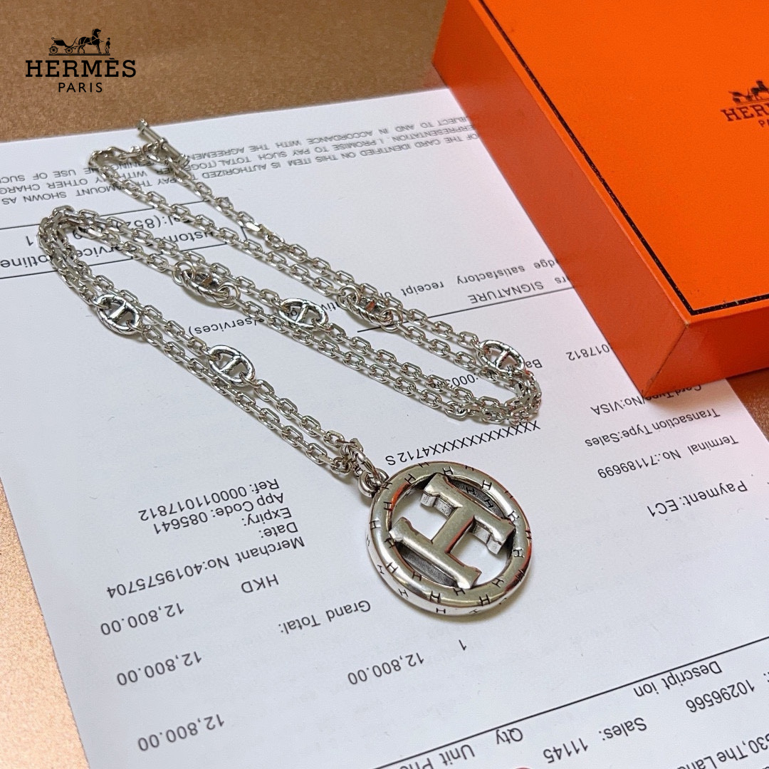 【HERMES】ネックレス、新しいネックレス万能シンプルファッションオーナメント 2473-BRAND OFF