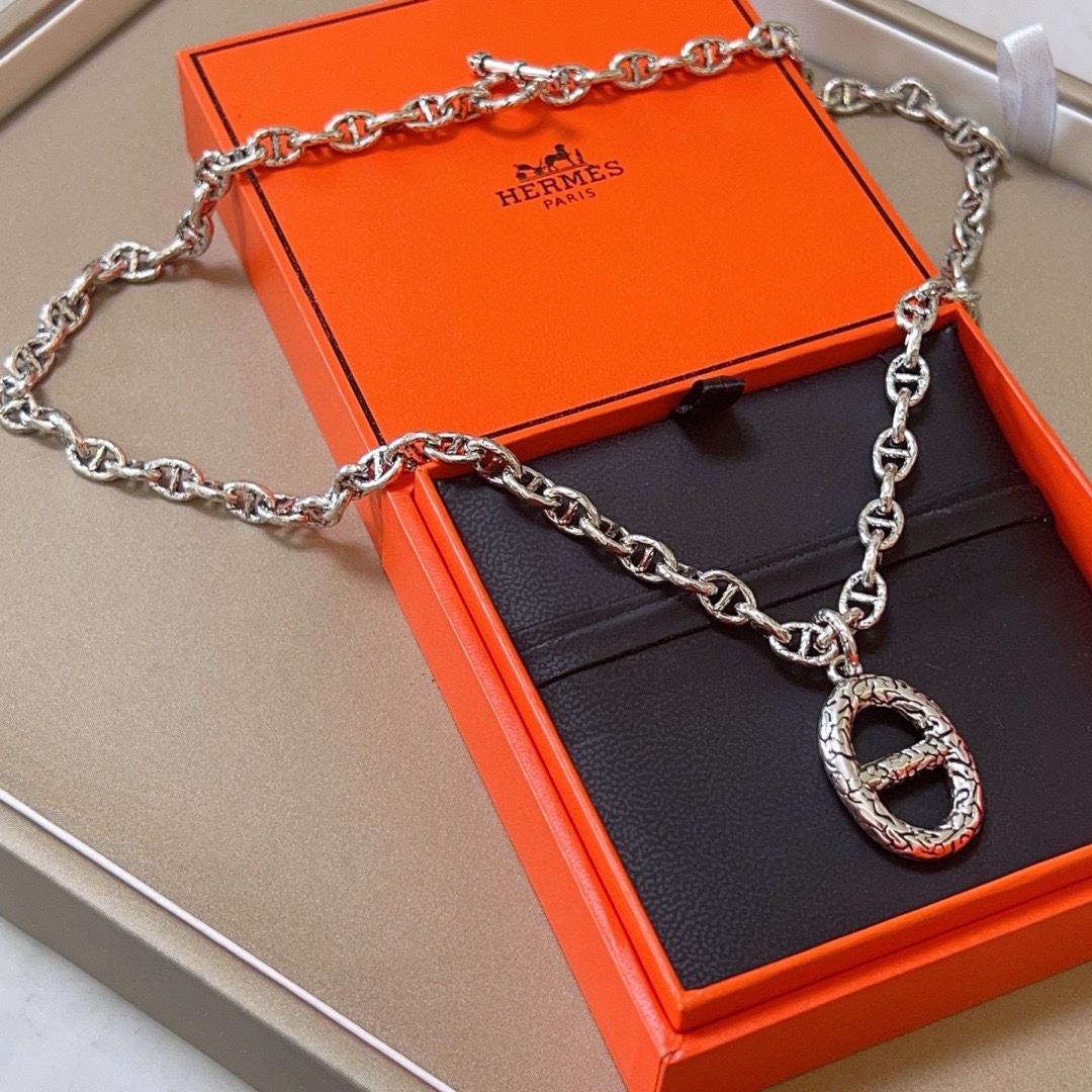【HERMES】ネックレス、新しいネックレス万能シンプルファッションオーナメント 2473-BRAND OFF
