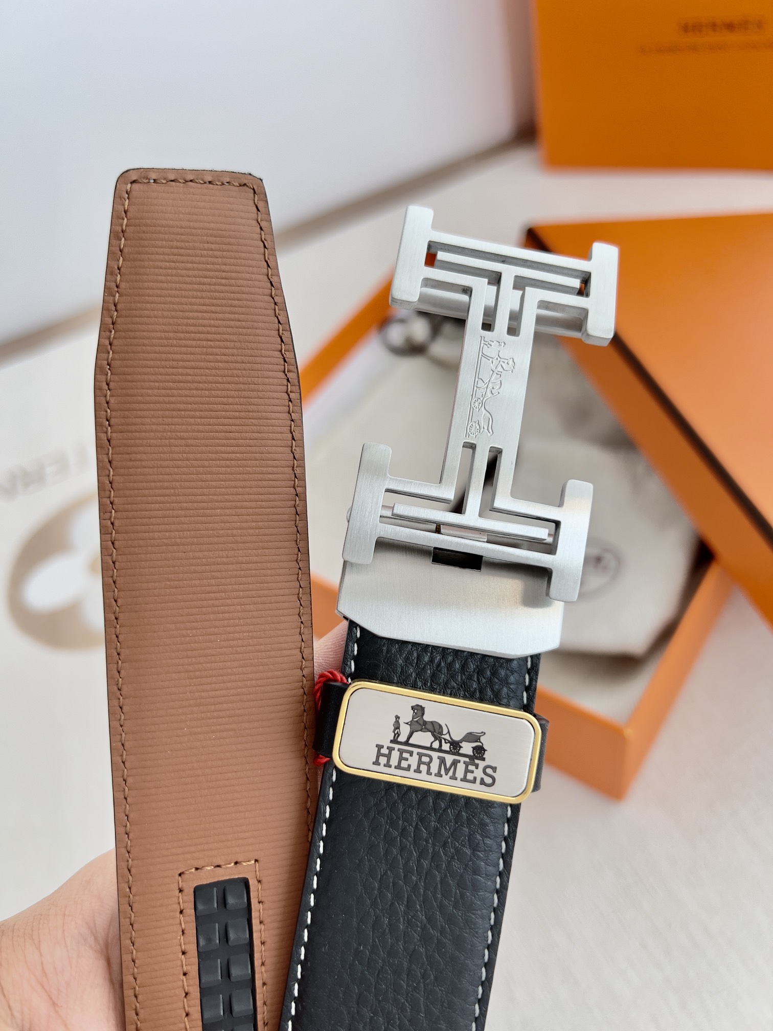 【Hermès】(エルメス) 3.5cmベルト メンズ 24706-BRAND OFF