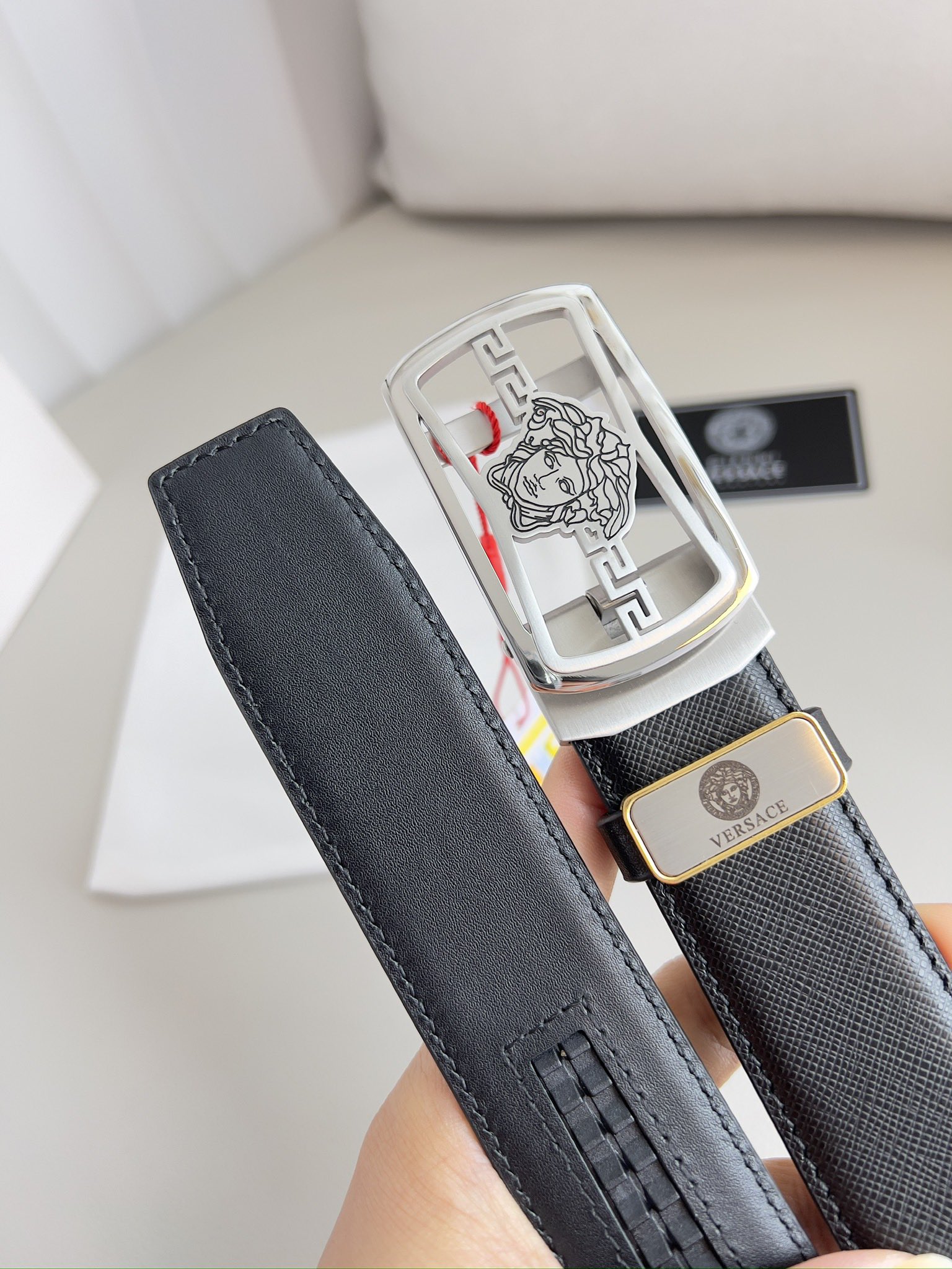 【2026】【VERSACE】(ヴェルサーチ) 3.5cmベルト メンズ 240903-BRAND OFF