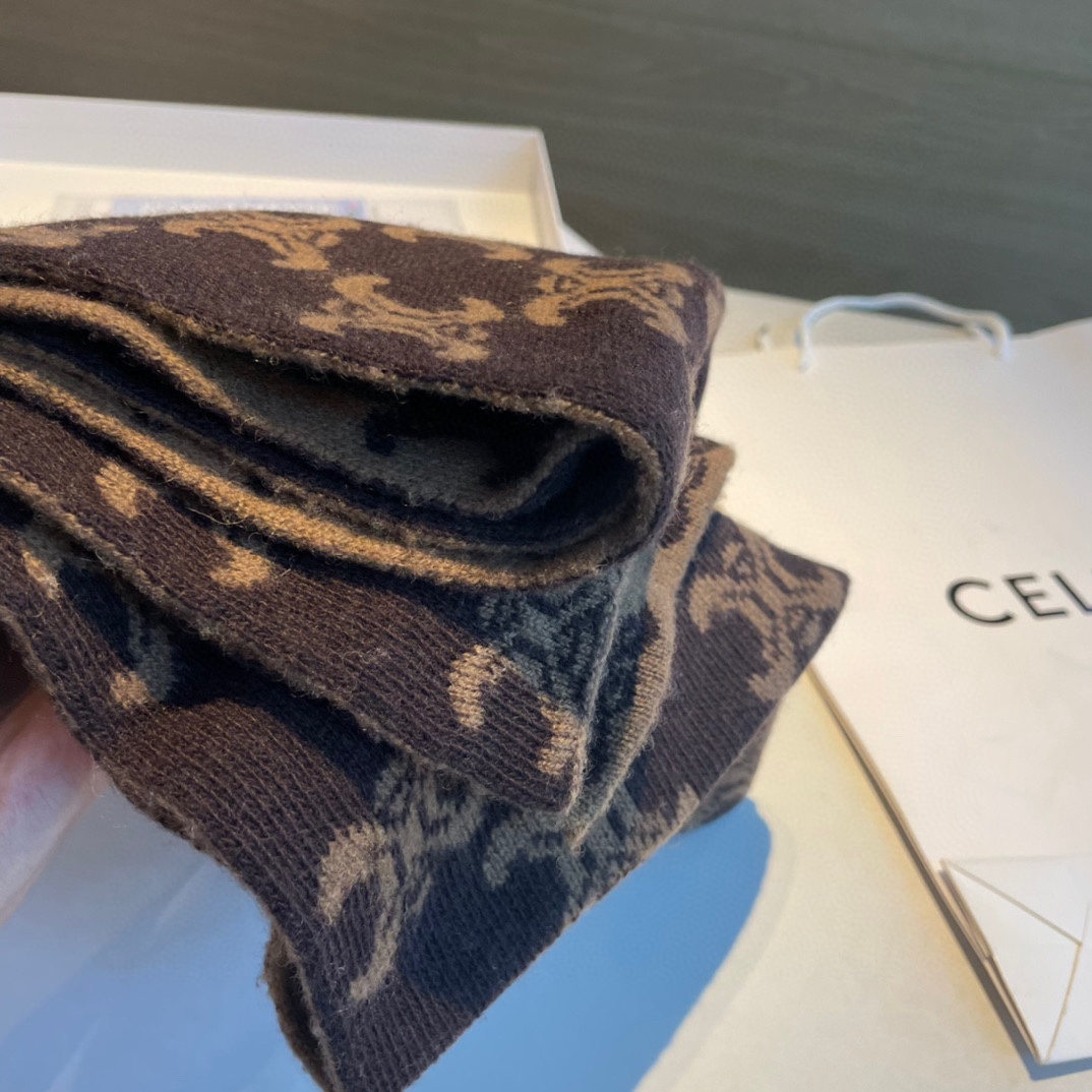 【CELINE セリーヌ】スカーフ  30*180CM    241108-BRAND OFF