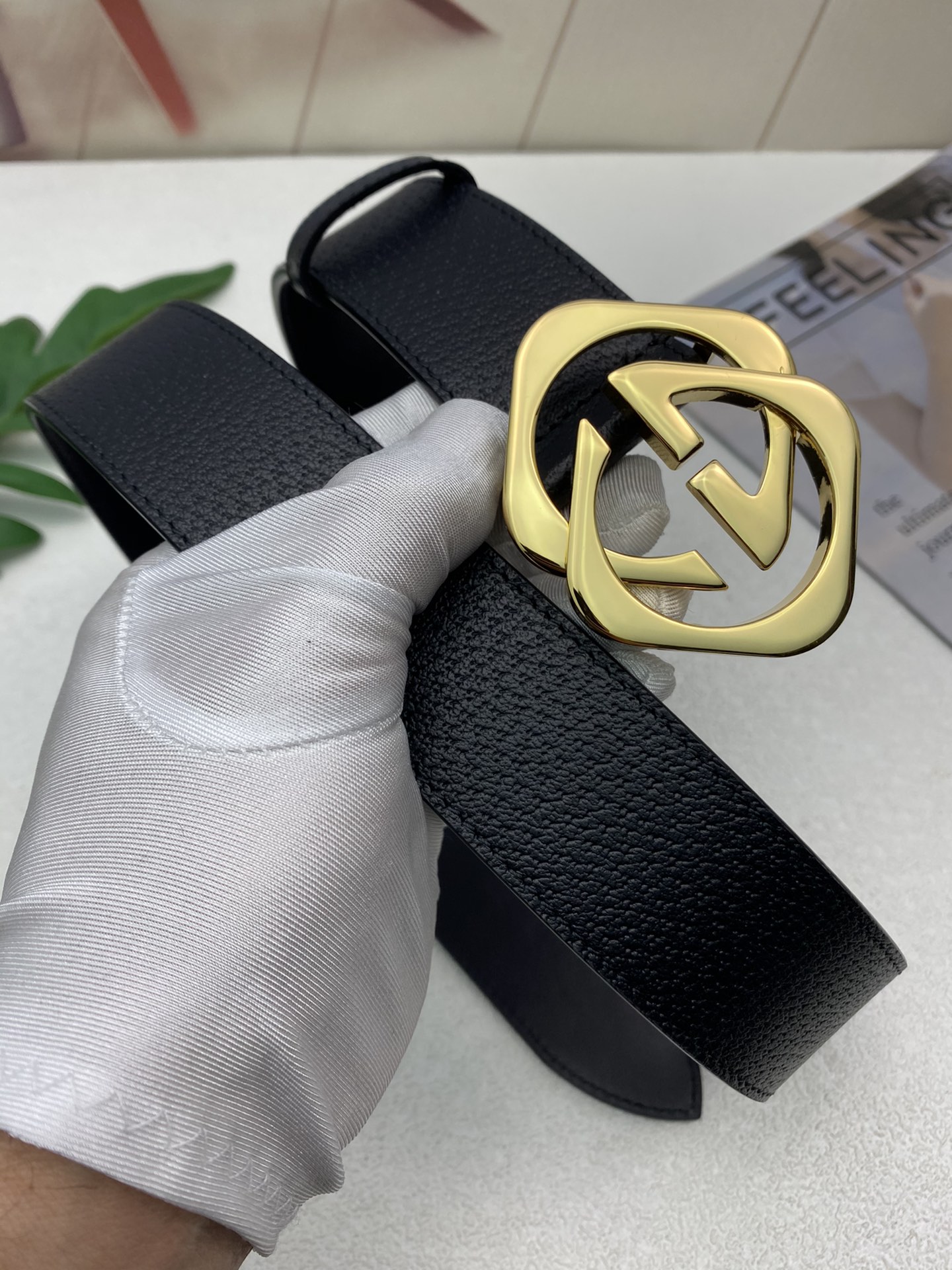 【GUCCI】(クッチ) 3.8cm   ベルト メンズ-BRAND OFF