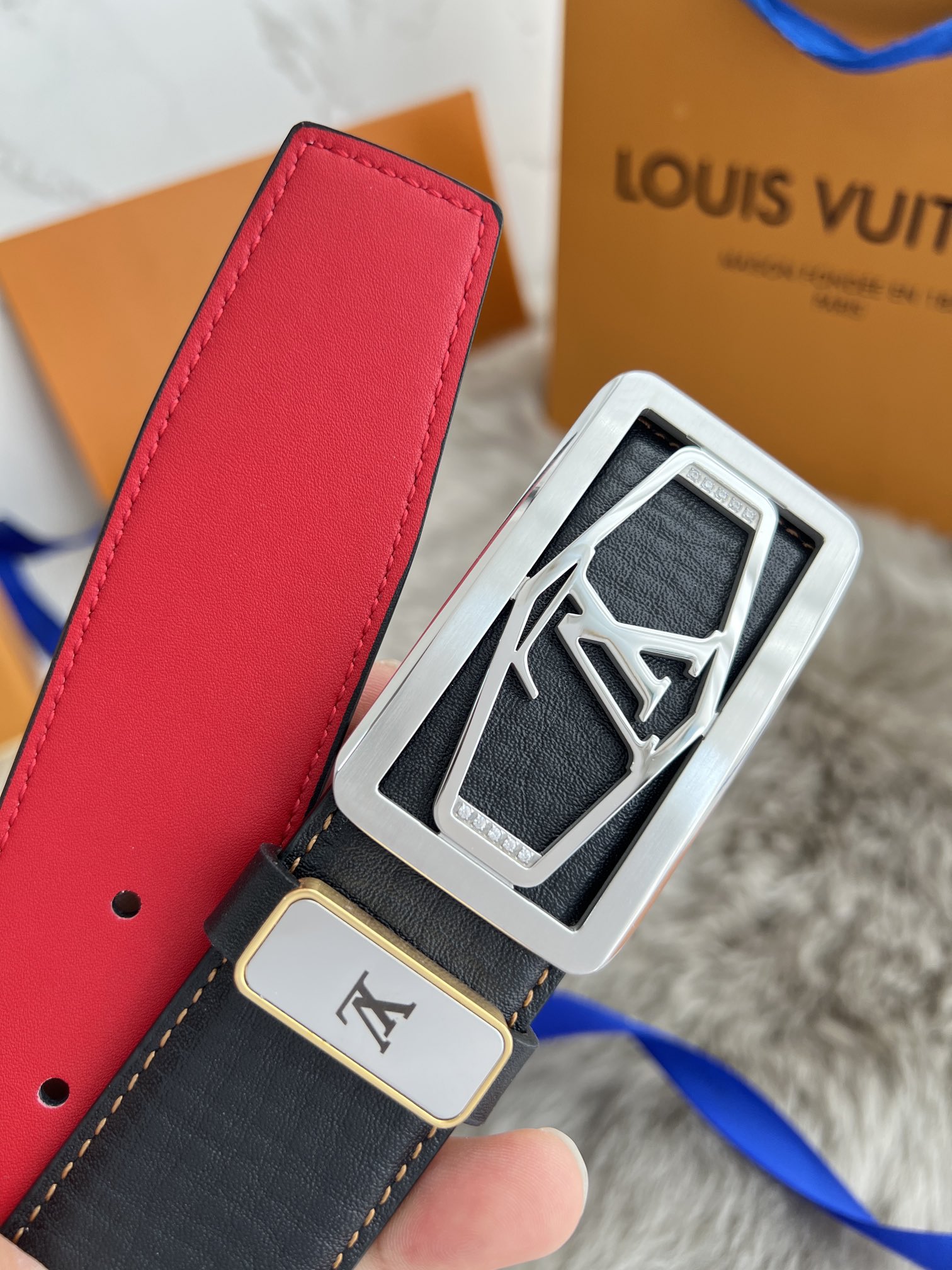 【LOUIS VUITTON】(ルイヴィトン) 3.8cm   ベルト メンズ-BRAND OFF