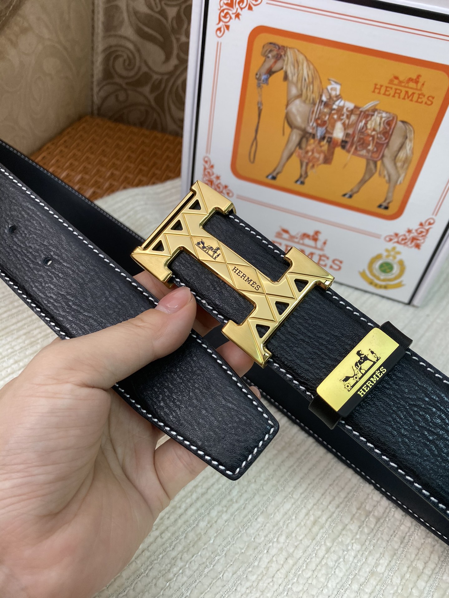 【2026】【HERMES】(エルメス) 3.8cm   ベルト メンズ-BRAND OFF