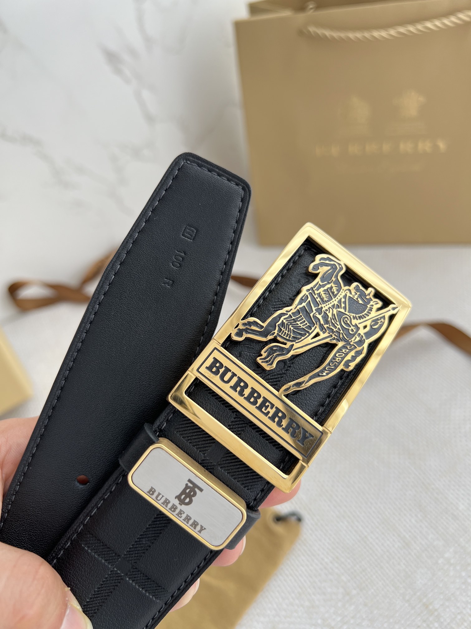 【BURBERRY】(バーバリー) 3.8cm   ベルト メンズ-BRAND OFF