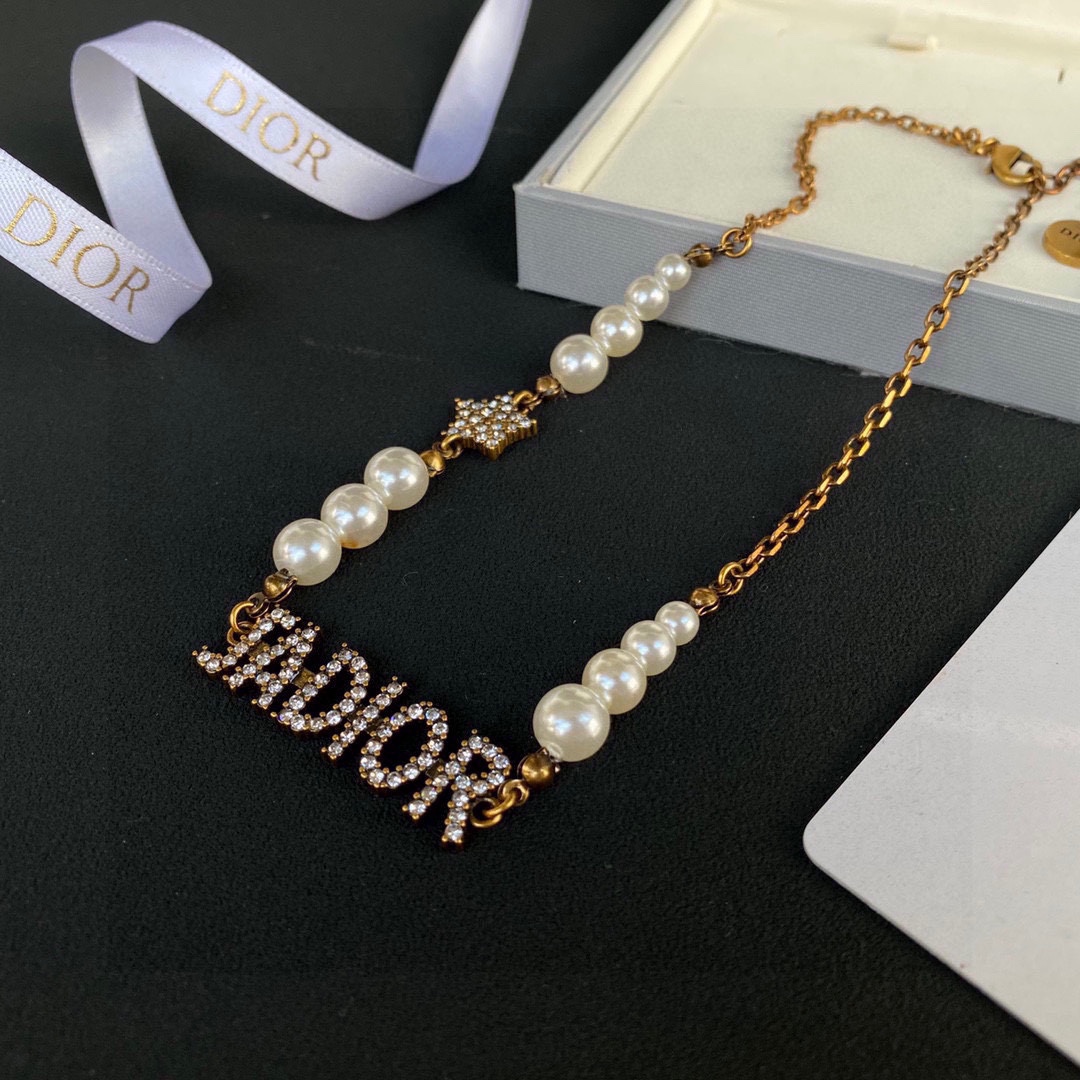 【DIOR】ネックレス、新しいネックレス万能シンプルファッションオーナメント-BRAND OFF