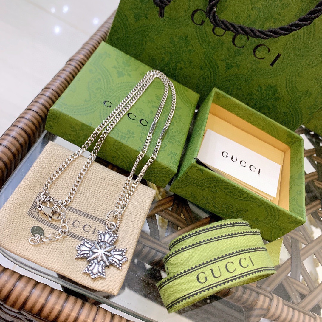 【GUCCI】ネックレス、新しいネックレス万能シンプルファッションオーナメント-BRAND OFF