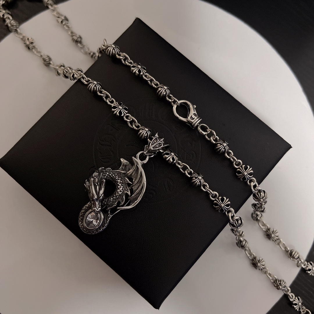 【2026】【CHROME HEARTS】ネックレス、新しいネックレス万能シンプルファッションオーナメント-BRAND OFF