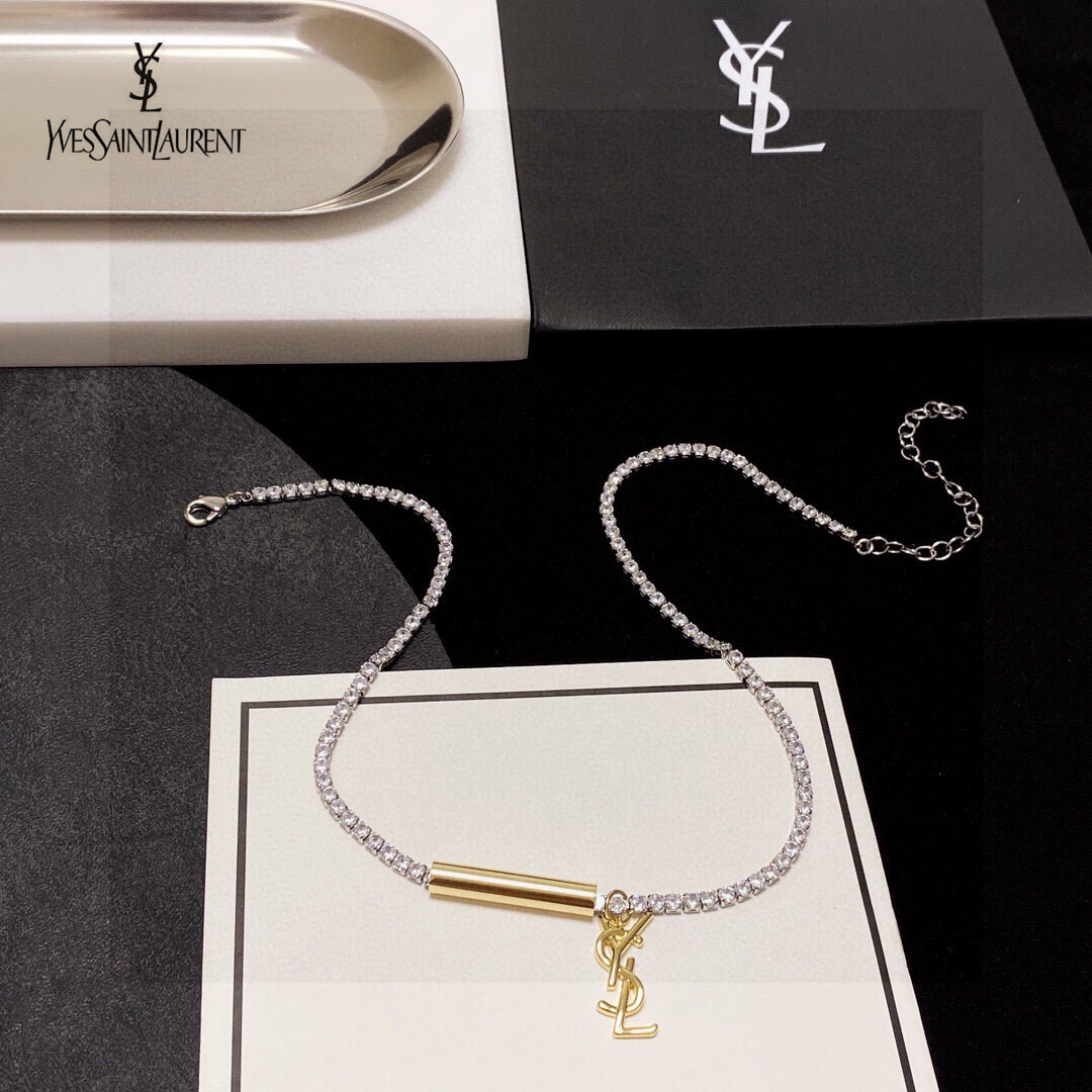 【YSL SAINT LAURENT  】サンローラン ネックレス、新しいネックレス万能シンプルファッションオーナメント-BRAND OFF