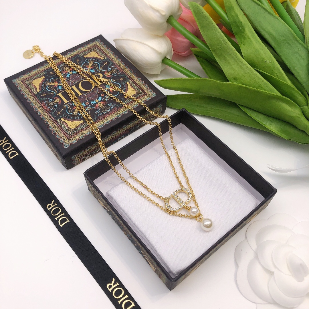 【DIOR】ネックレス、新しいネックレス万能シンプルファッションオーナメント-BRAND OFF