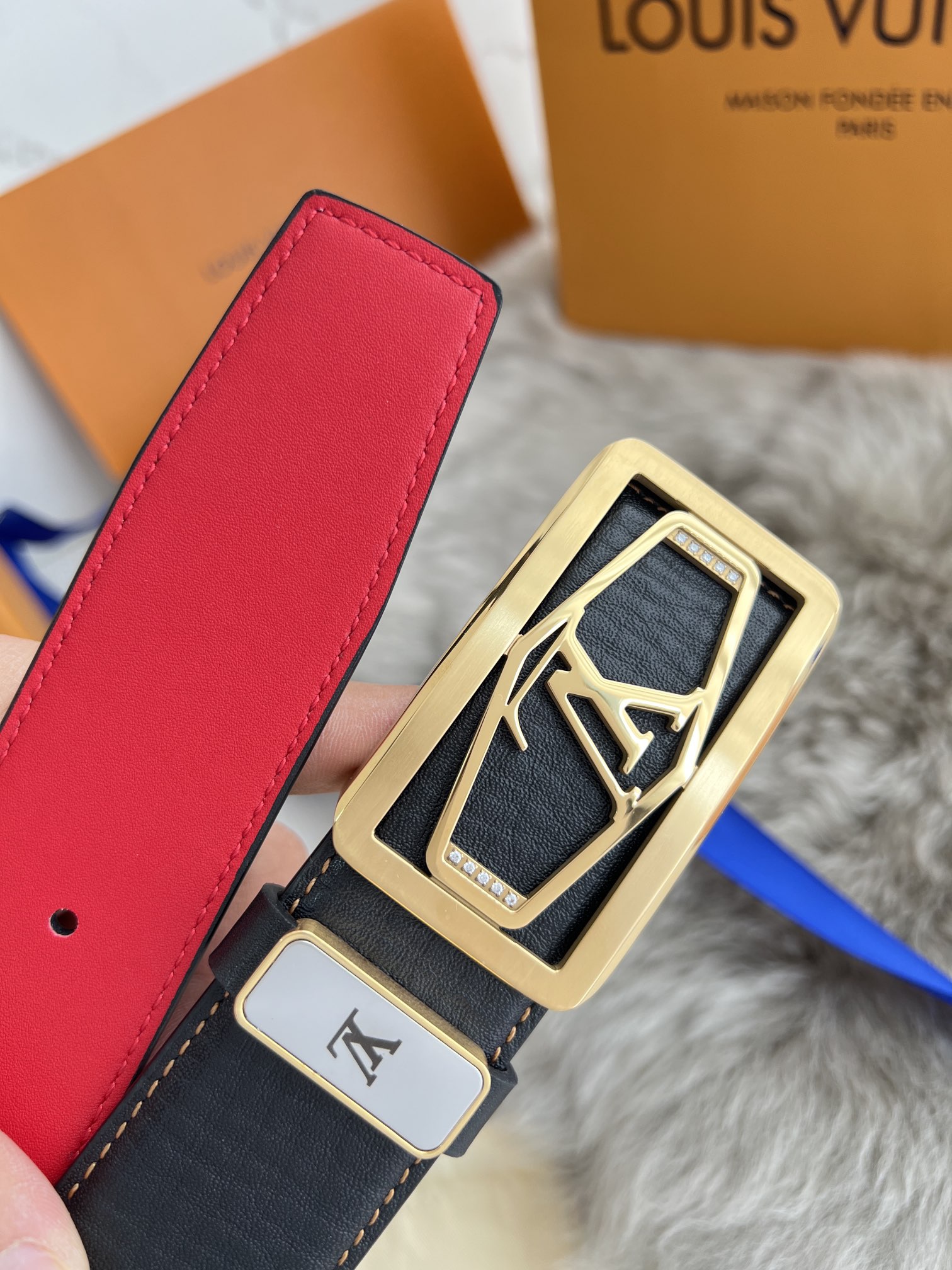 【LOUIS VUITTON】(ルイヴィトン) 3.8cm   ベルト メンズ-BRAND OFF