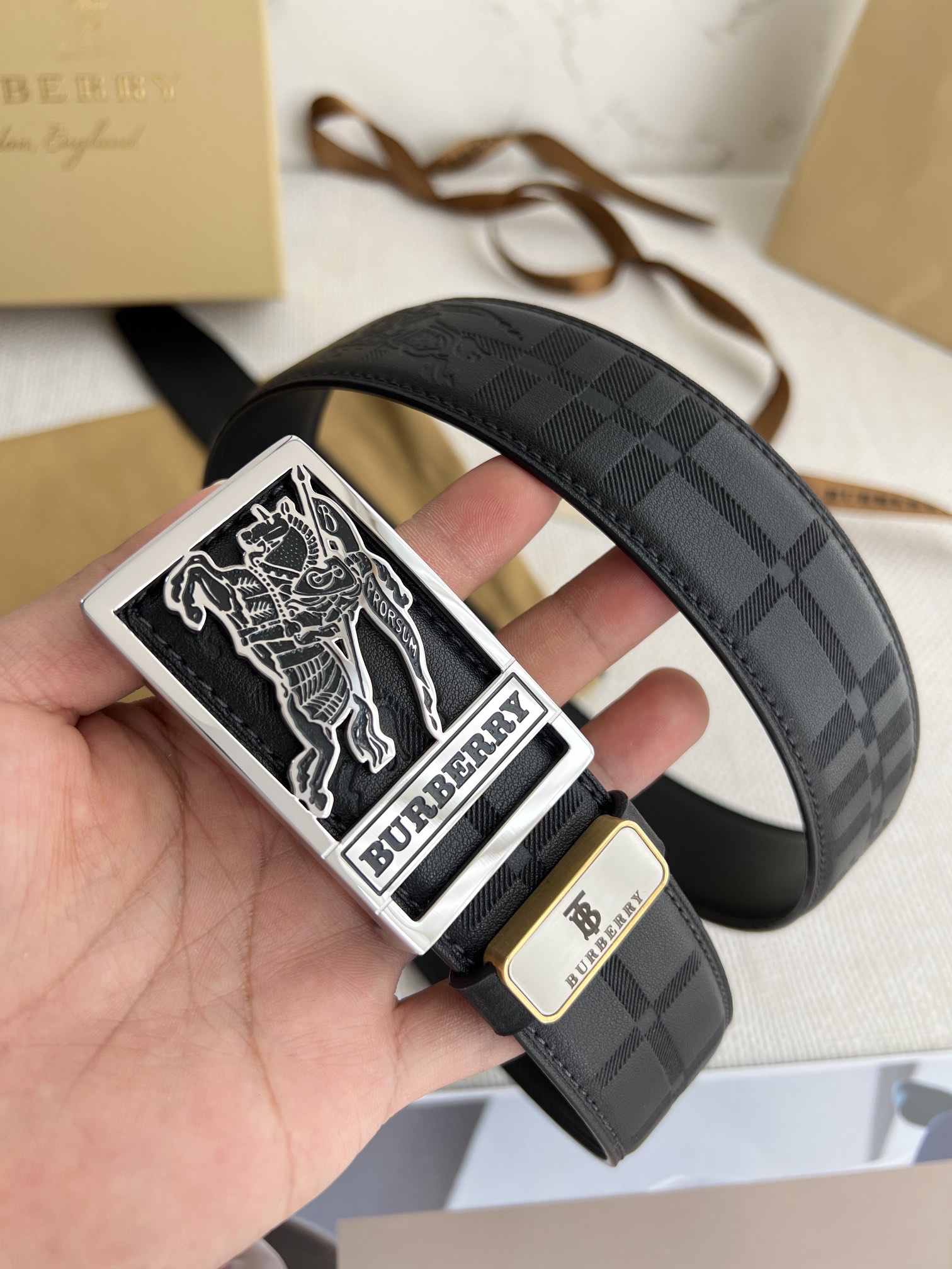 【BURBERRY】(バーバリー) 3.8cm   ベルト メンズ-BRAND OFF