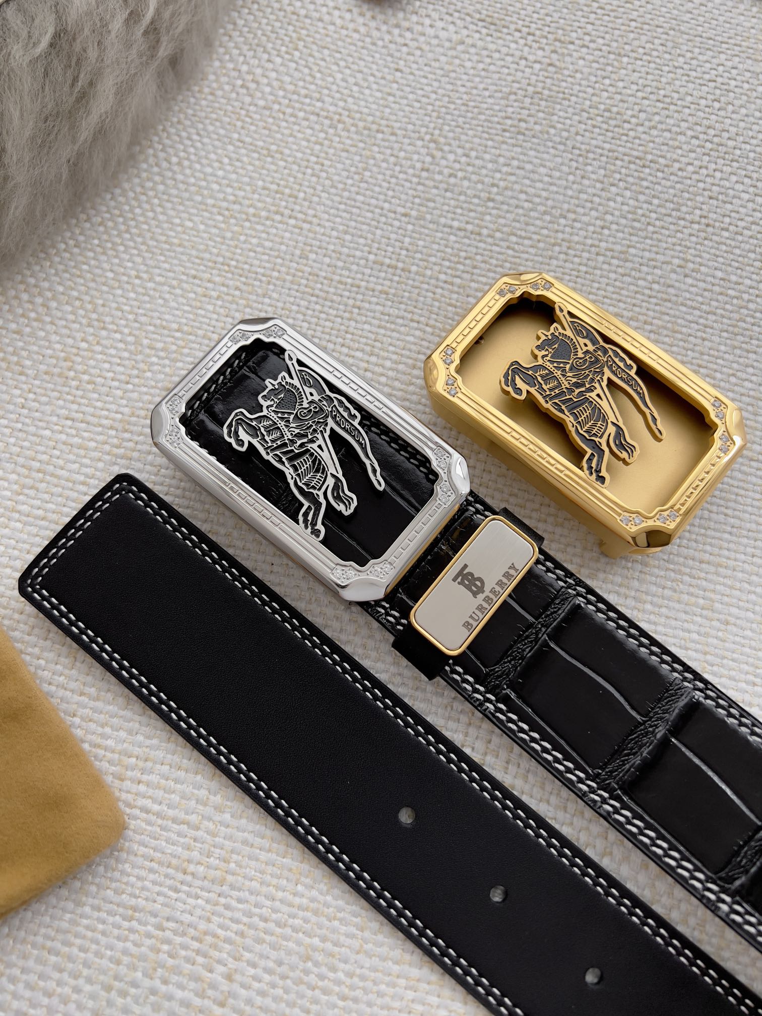 【BURBERRY 】(バーバリー) 3.8cmベルト メンズ-BRAND OFF
