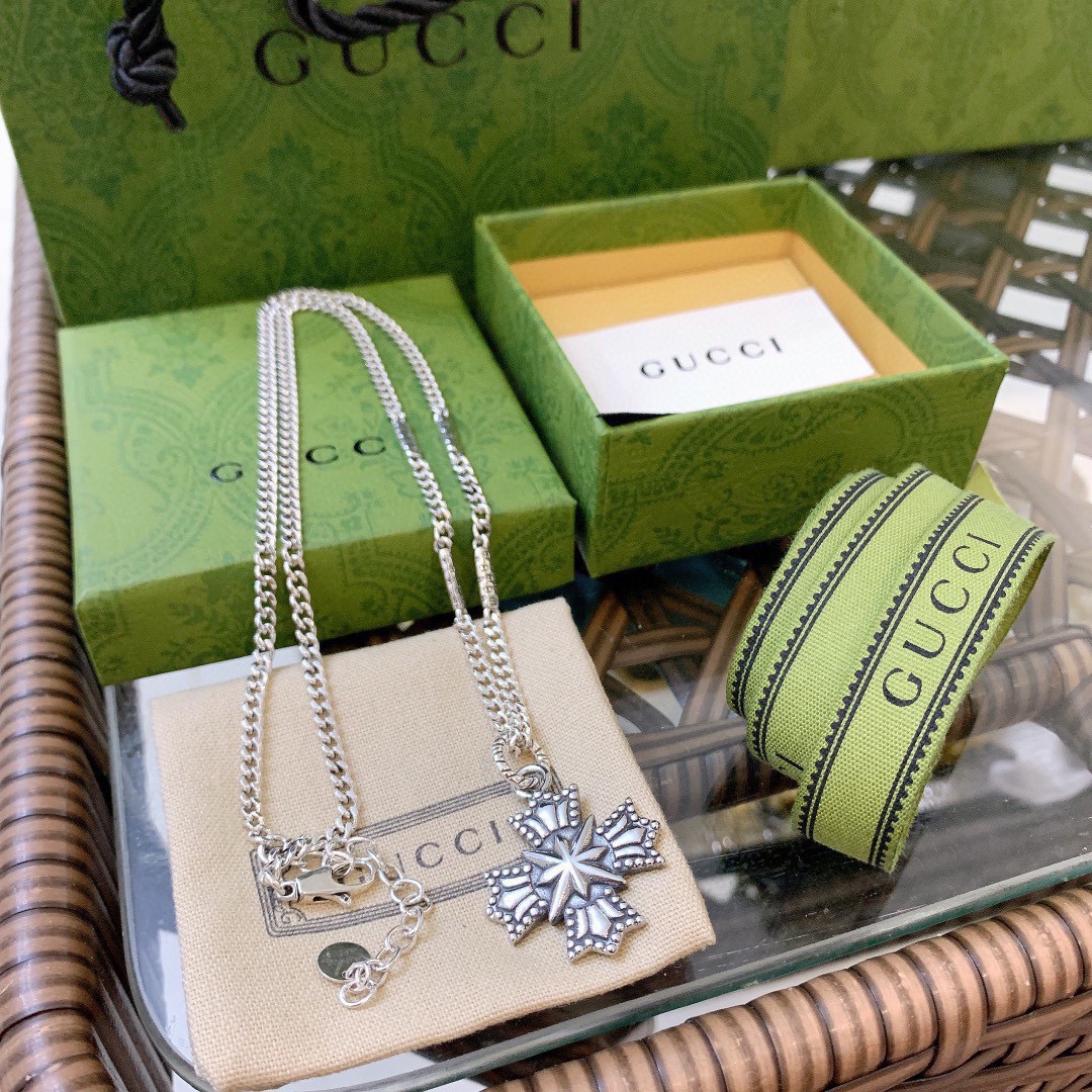 【GUCCI】ネックレス、新しいネックレス万能シンプルファッションオーナメント-BRAND OFF