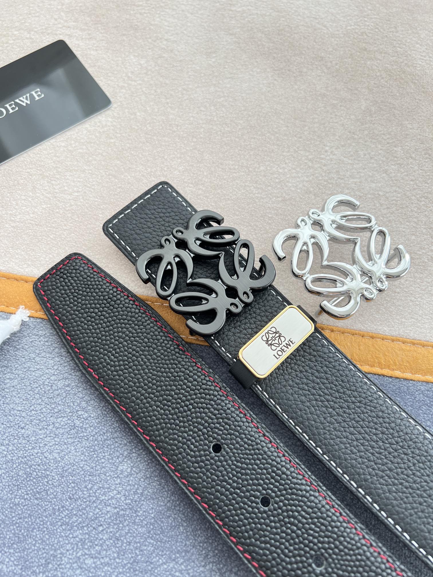 【2026】【LOEWE】(ロエベ)3.8cmベルト メンズ-BRAND OFF