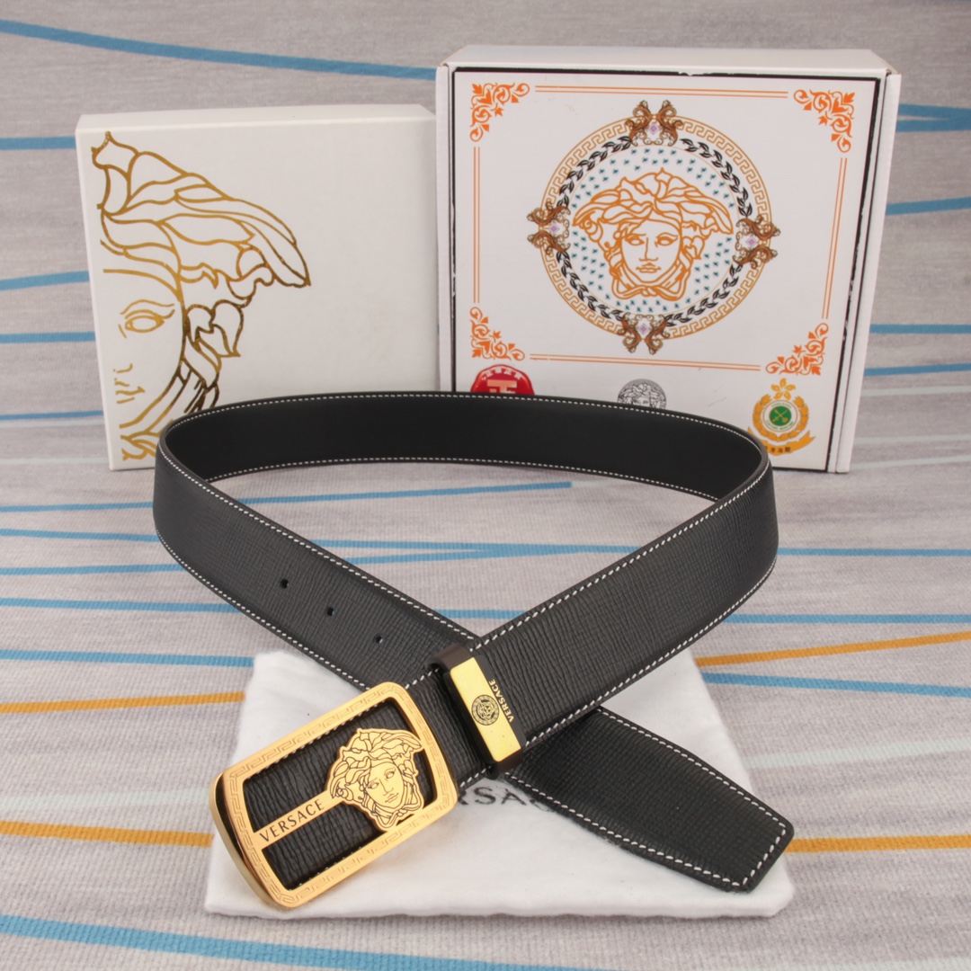 【VERSACE】(ヴェルサーチ) 3.8cmベルト メンズ 240903-BRAND OFF