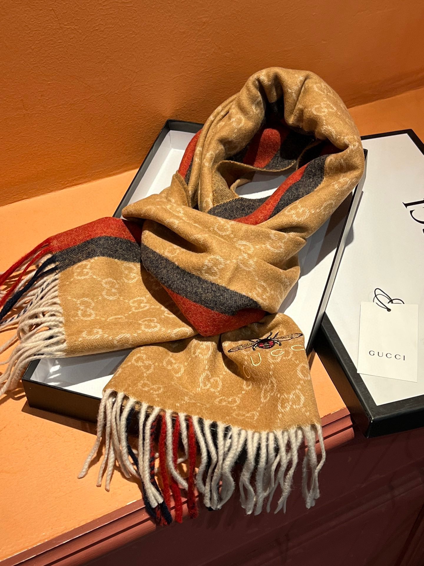 【GUCCI グッチ】スカーフ180*35CM  241108-BRAND OFF