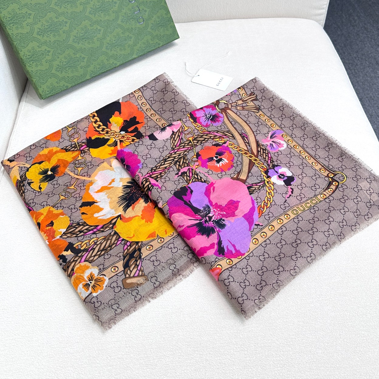 【GUCCI グッチ】スカーフ140*140CM  241108-BRAND OFF