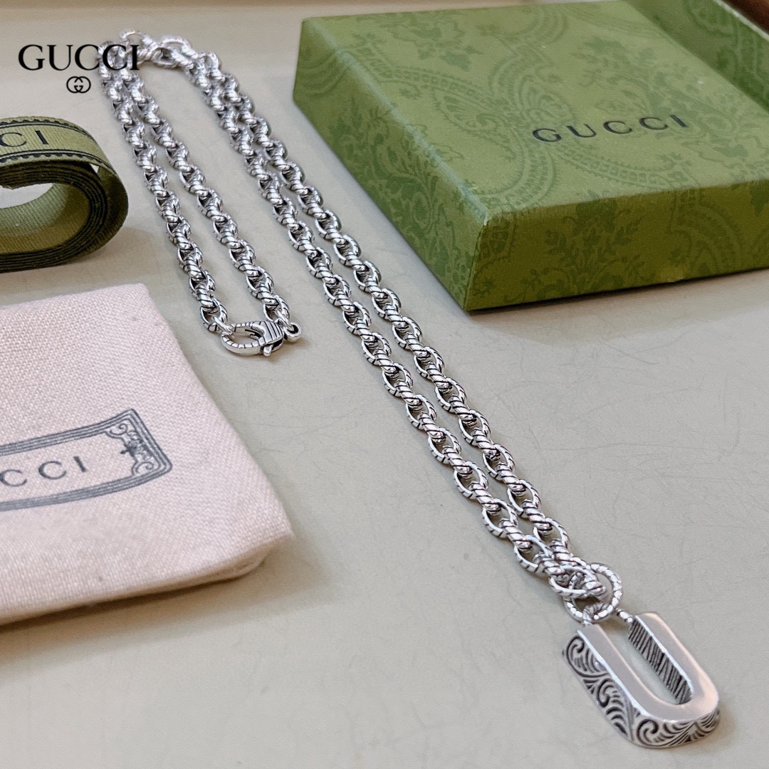 【GUCCI 】ネックレス、新しいネックレス万能シンプルファッションオーナメント-BRAND OFF