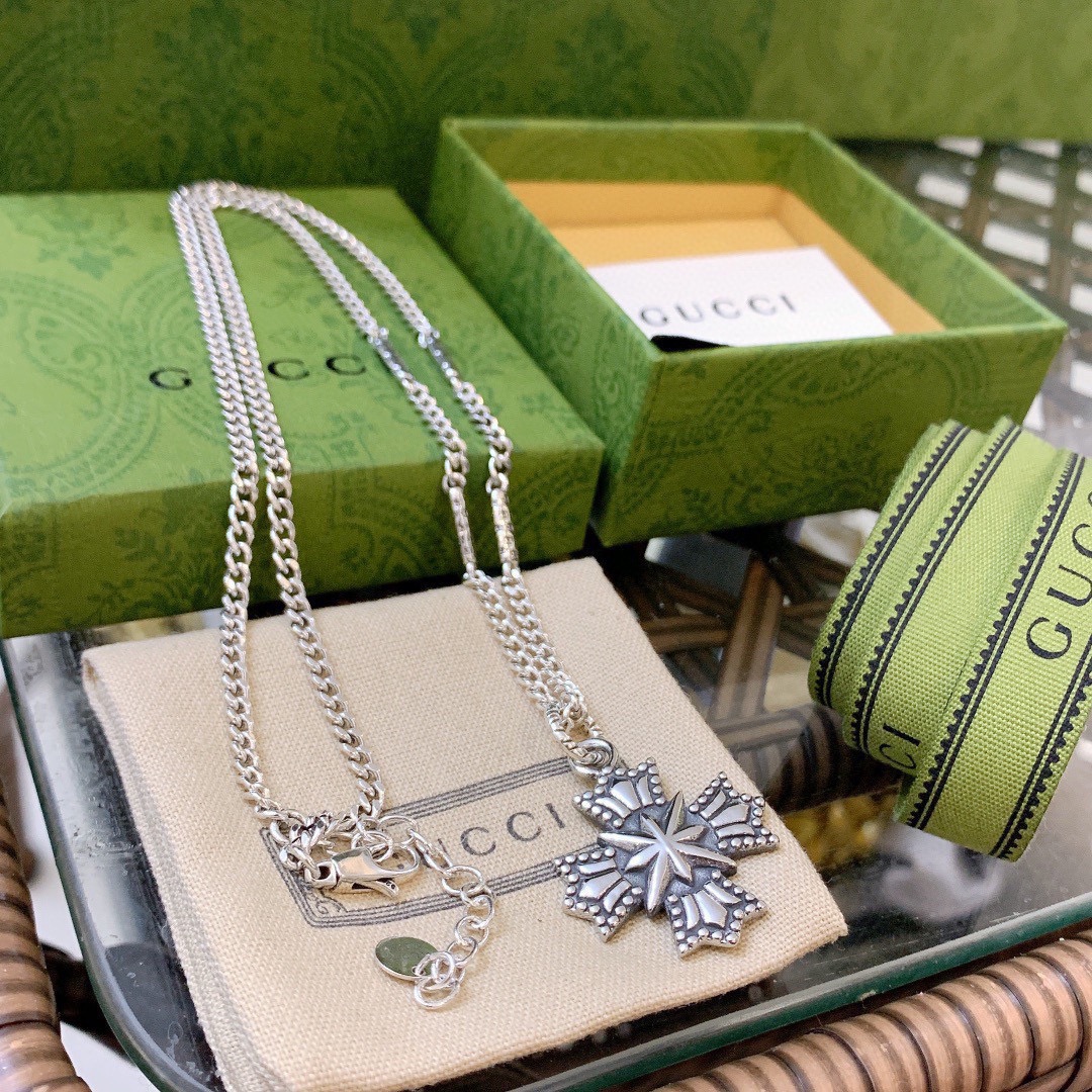 【GUCCI】ネックレス、新しいネックレス万能シンプルファッションオーナメント-BRAND OFF