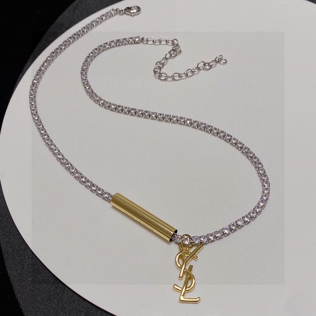 【YSL SAINT LAURENT  】サンローラン ネックレス、新しいネックレス万能シンプルファッションオーナメント-BRAND OFF