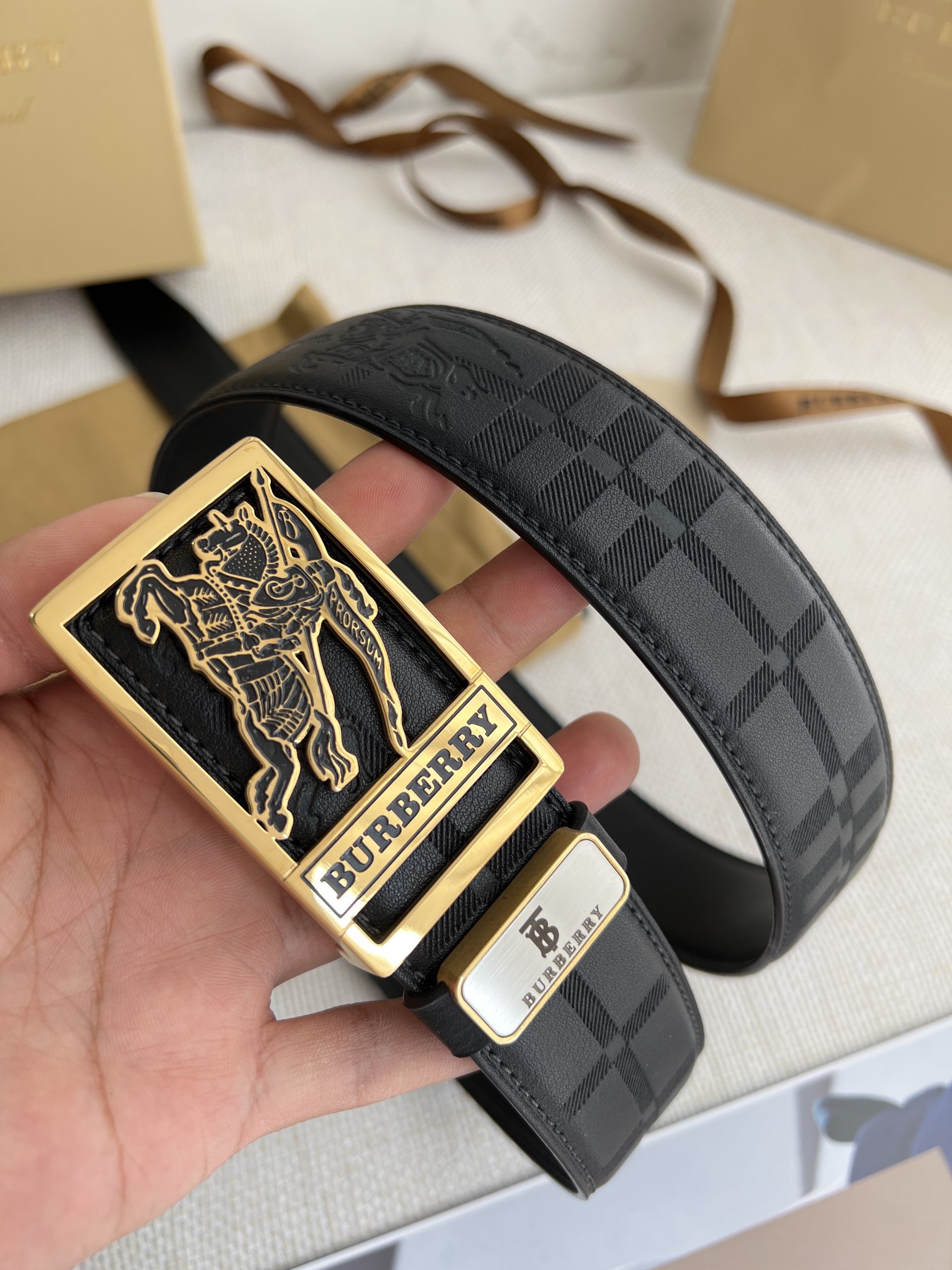 【BURBERRY】(バーバリー) 3.8cm   ベルト メンズ-BRAND OFF