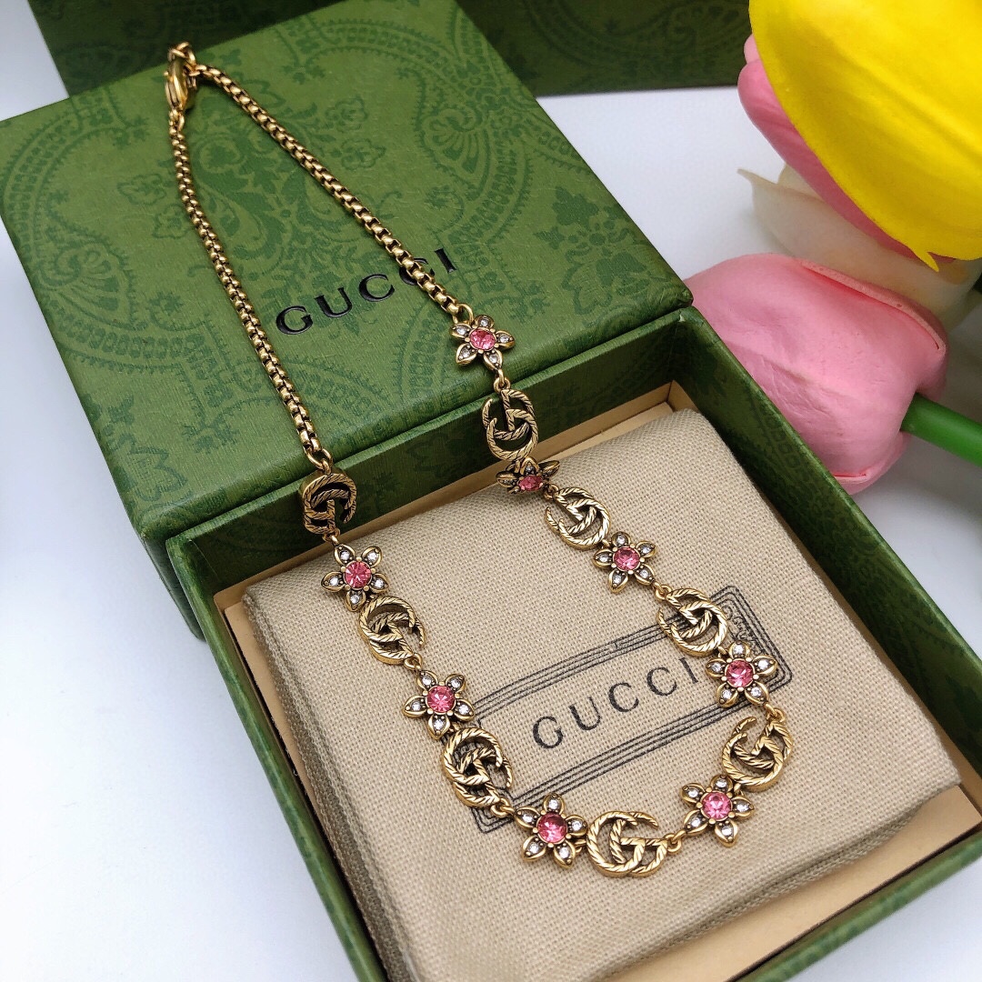 【GUCCI】ネックレス、新しいネックレス万能シンプルファッションオーナメント-BRAND OFF