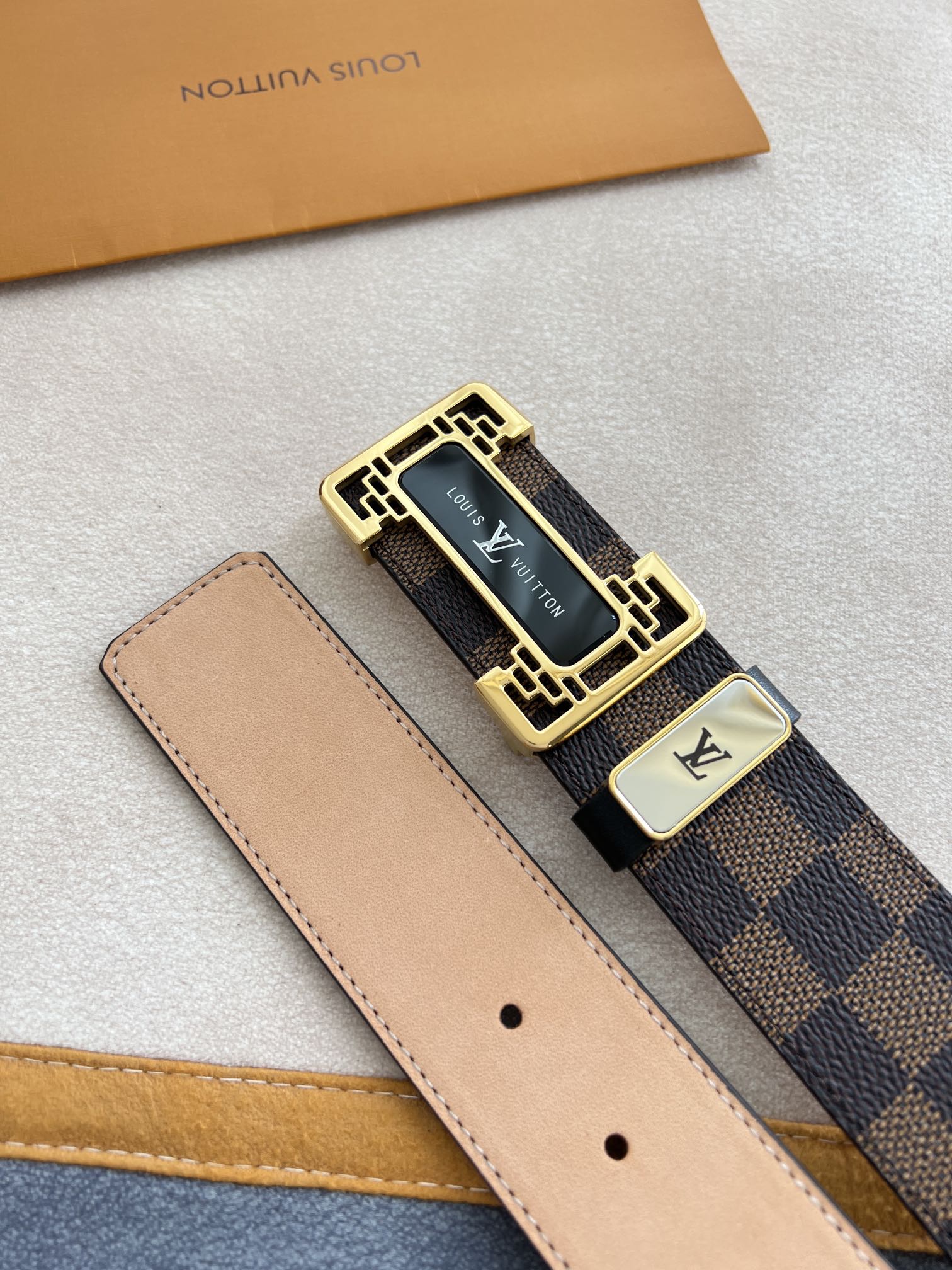 【 LOUIS VUITTON】(ルイヴィトン) 3.8cmベルト メンズ-BRAND OFF
