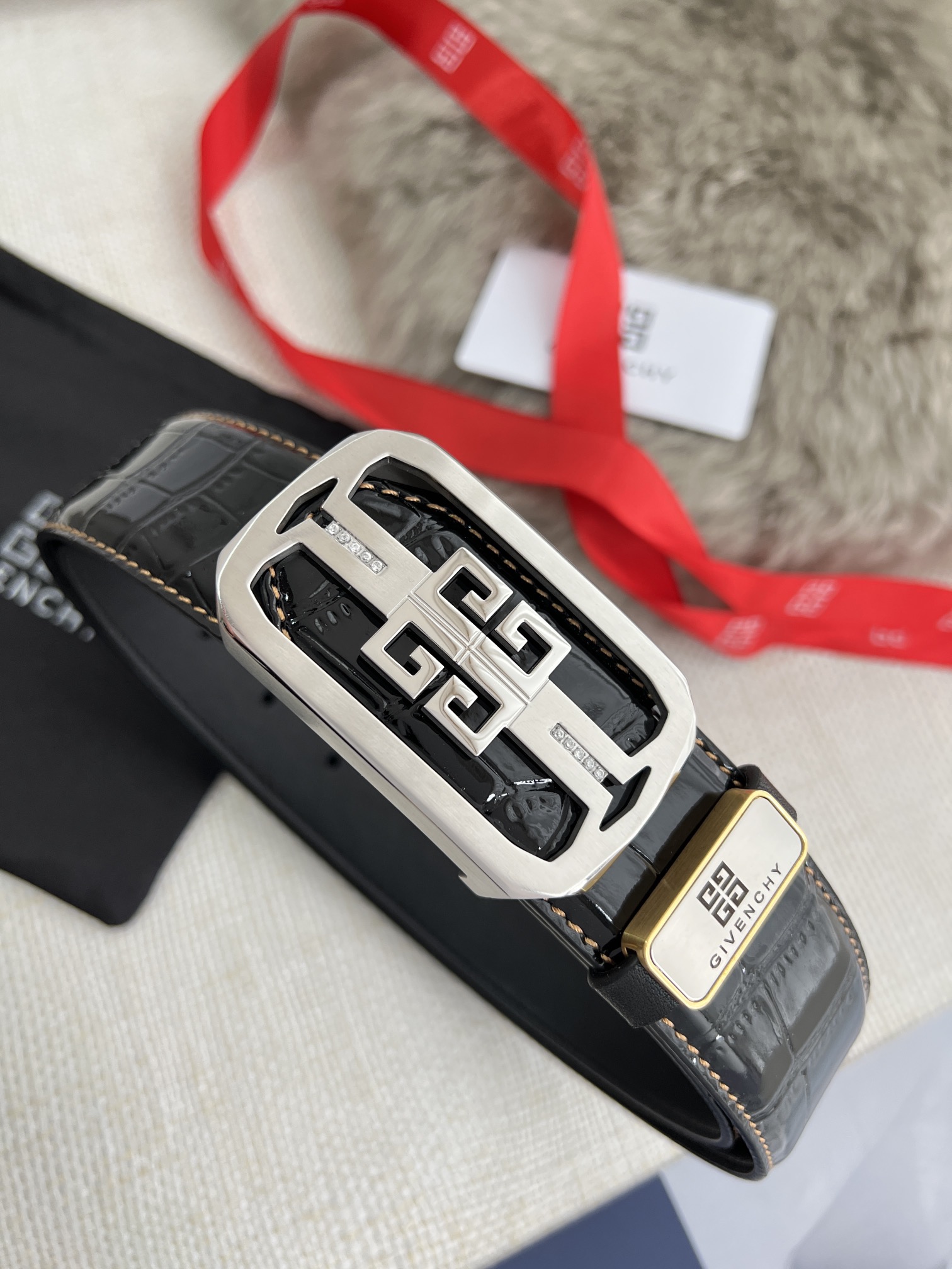 【GIVENCHY】(ジバンシー) 3.8cmベルト メンズ-BRAND OFF