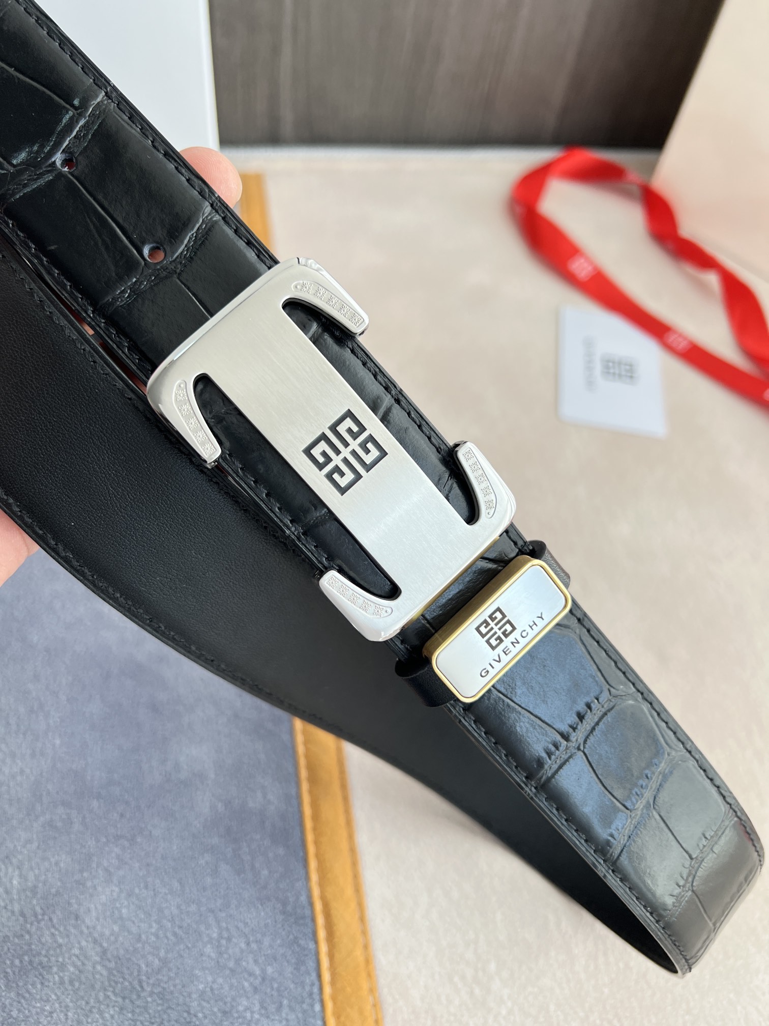 【GIVENCHY】(ジバンシー) 3.5cmベルト メンズ-BRAND OFF