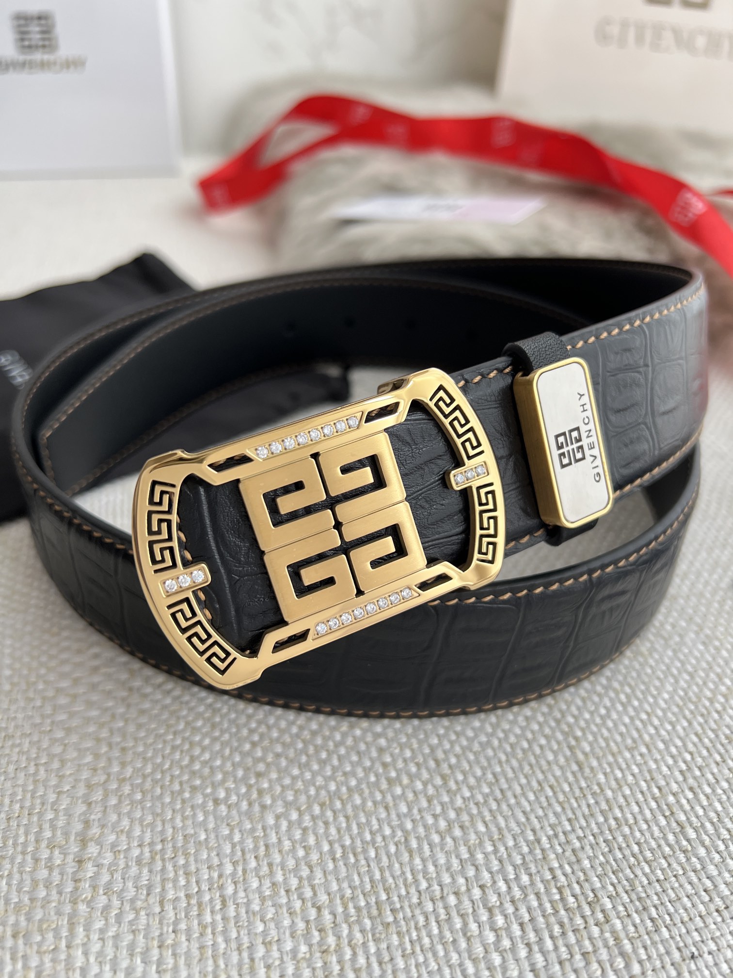 【GIVENCHY】(ジバンシー) 3.8cmベルト メンズ-BRAND OFF