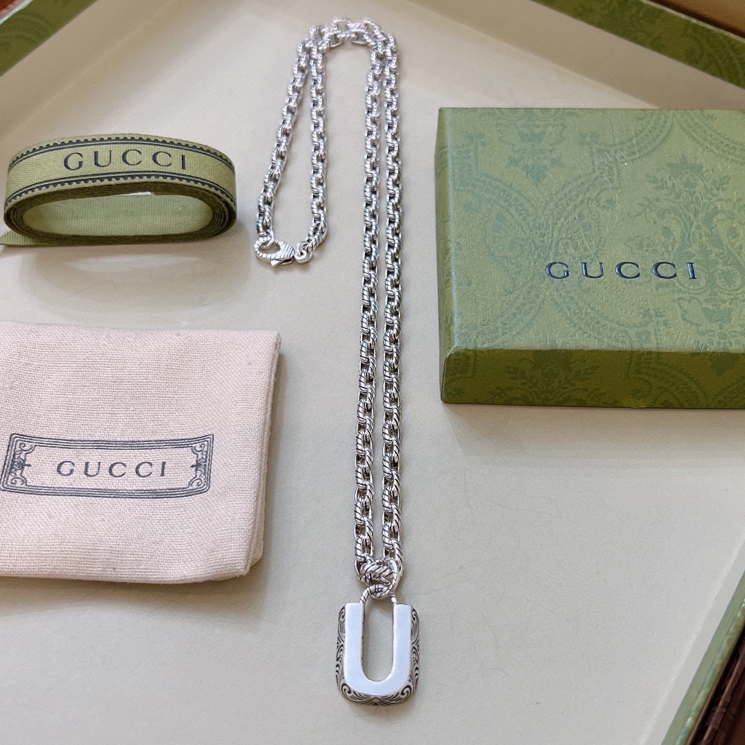 【GUCCI 】ネックレス、新しいネックレス万能シンプルファッションオーナメント-BRAND OFF