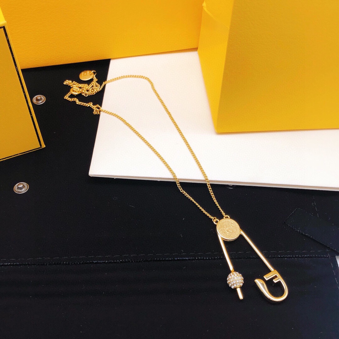 【FENDI】ネックレス、新しいネックレス万能シンプルファッションオーナメント-BRAND OFF