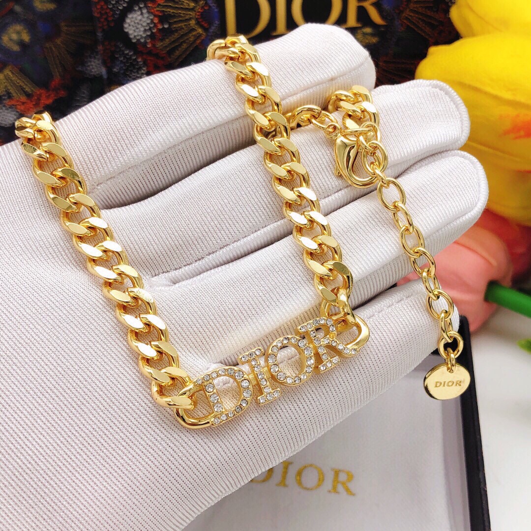 【2026】【DIOR】ネックレス、新しいネックレス万能シンプルファッションオーナメント-BRAND OFF