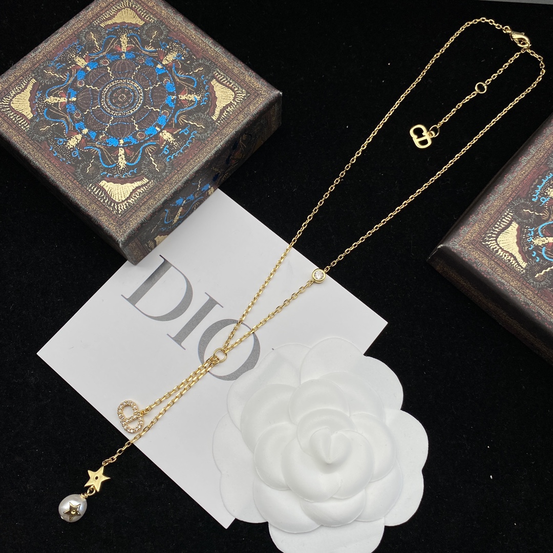【DIOR】ネックレス、新しいネックレス万能シンプルファッションオーナメント-BRAND OFF