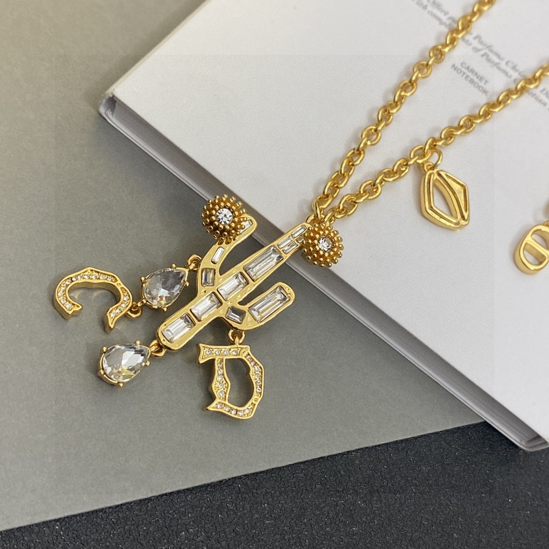 【DIOR】ネックレス、新しいネックレス万能シンプルファッションオーナメント-BRAND OFF