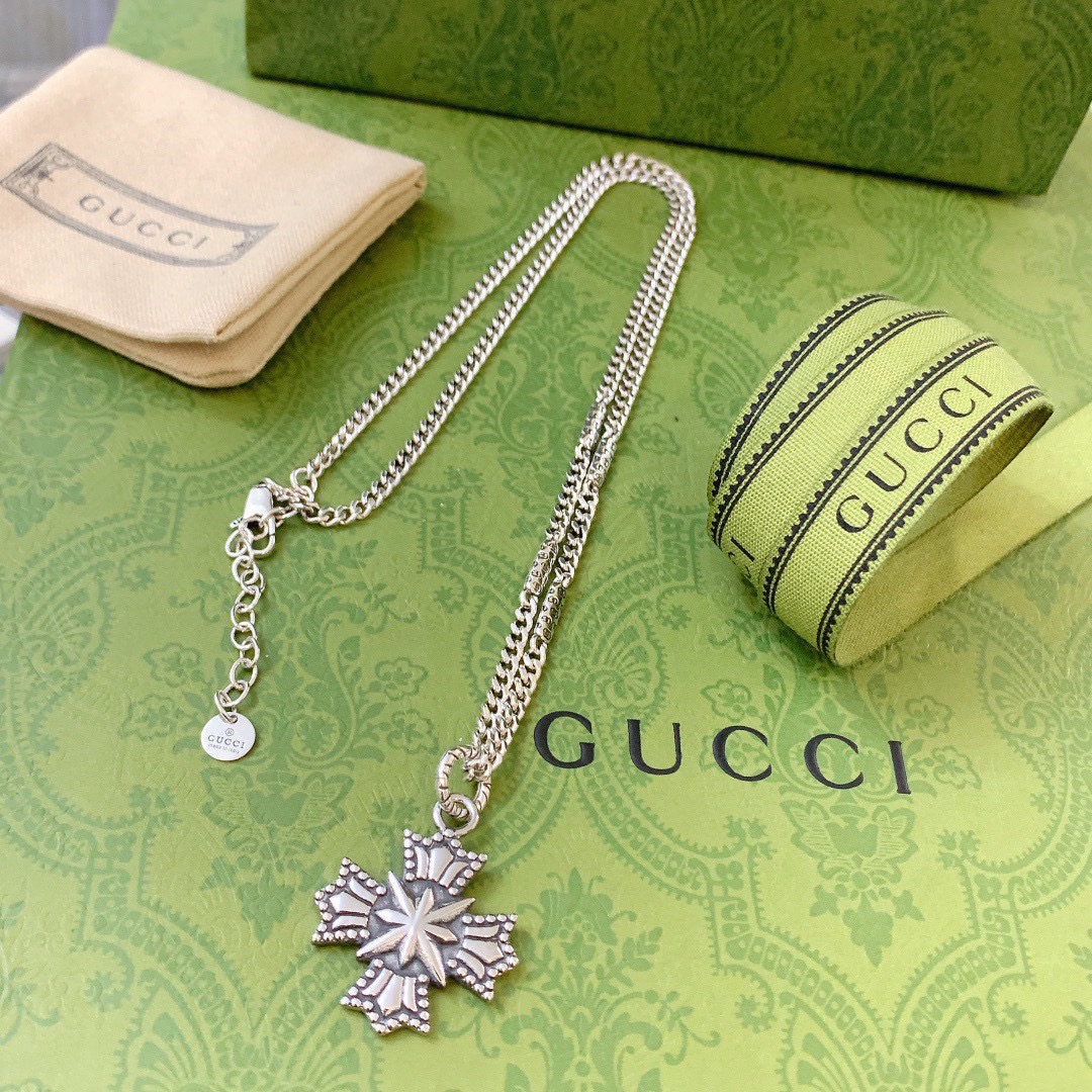 【GUCCI】ネックレス、新しいネックレス万能シンプルファッションオーナメント-BRAND OFF