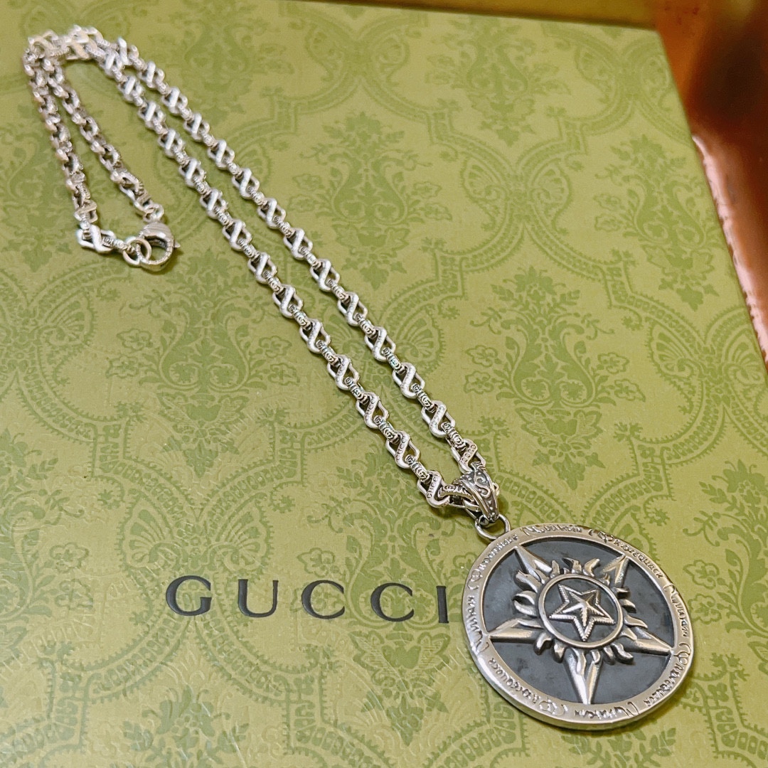 【GUCCI】ネックレス、新しいネックレス万能シンプルファッションオーナメント-BRAND OFF