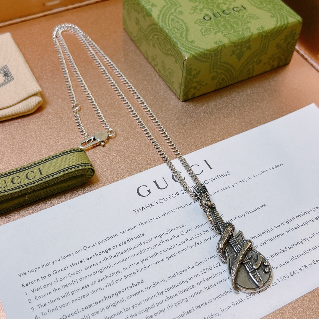 【GUCCI】ネックレス、新しいネックレス万能シンプルファッションオーナメント-BRAND OFF