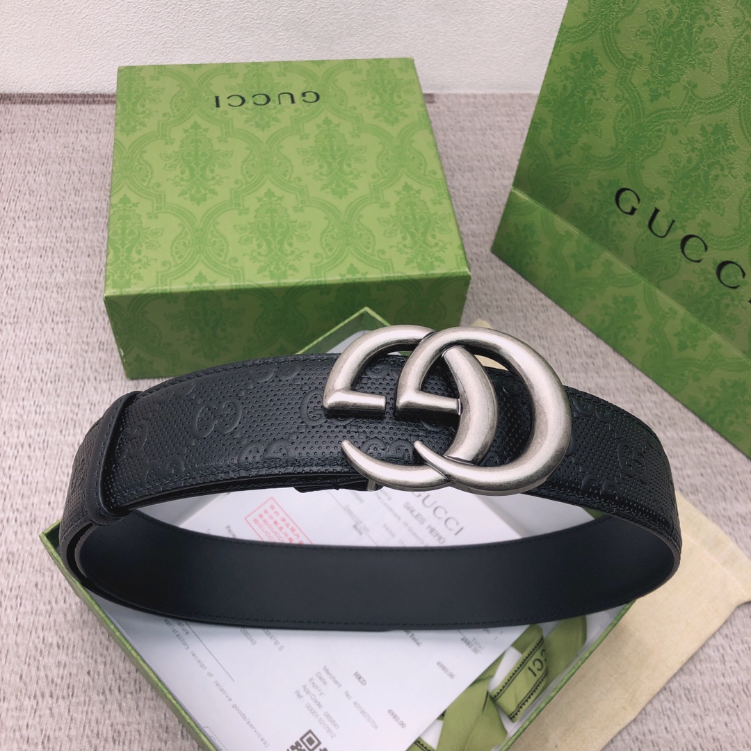 【 GUCCI】(クッチ)  3.8cm   ベルト メンズ-BRAND OFF