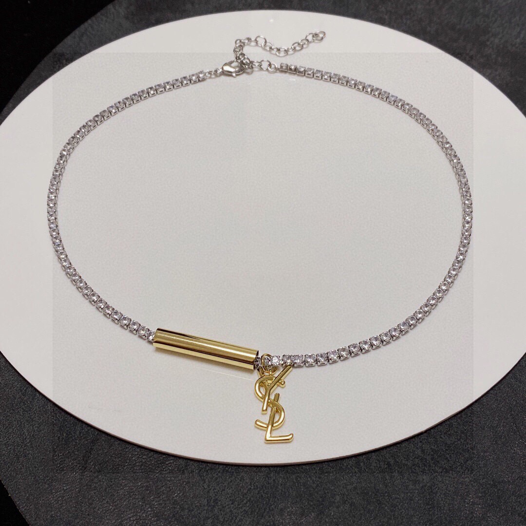 【YSL SAINT LAURENT  】サンローラン ネックレス、新しいネックレス万能シンプルファッションオーナメント-BRAND OFF
