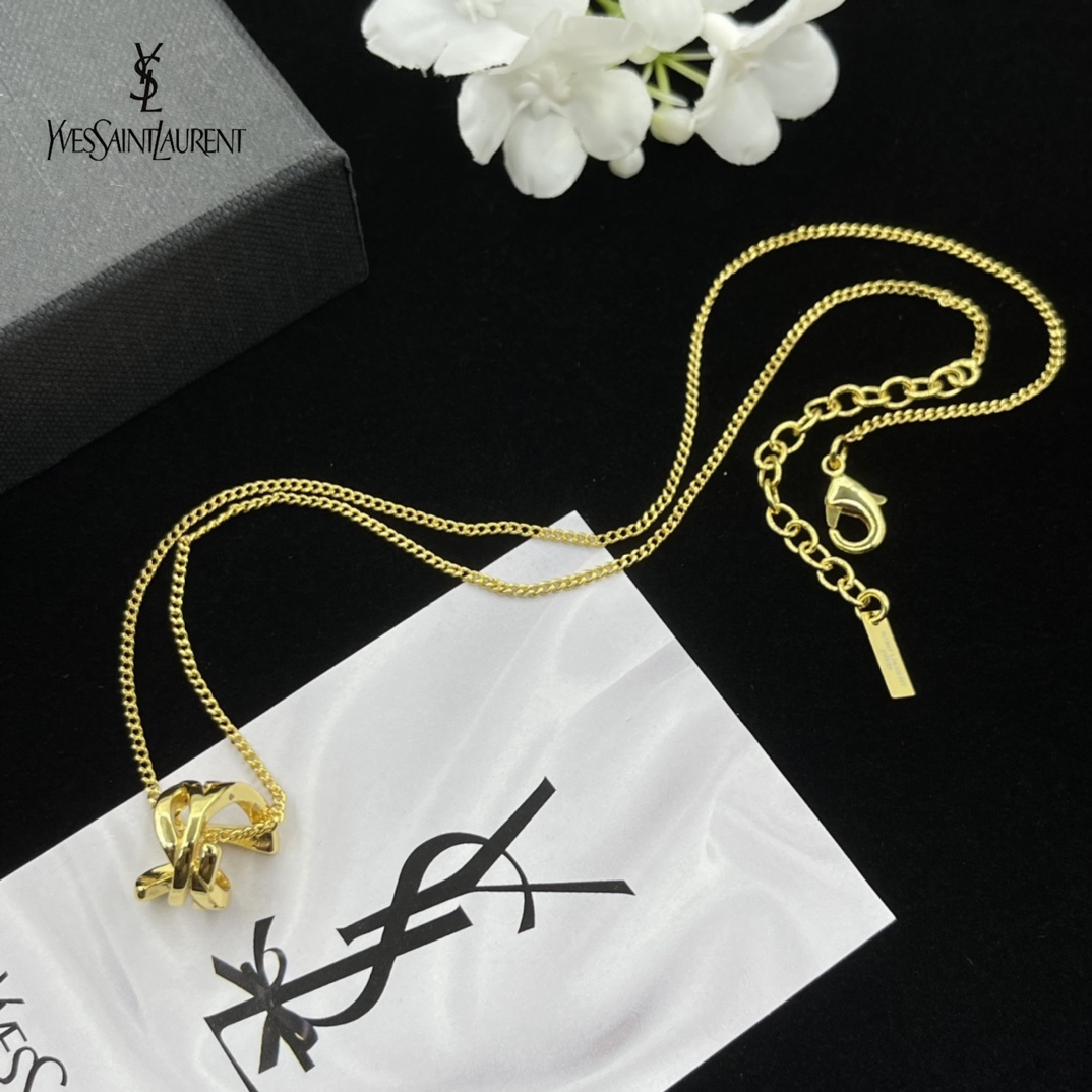 【YSL SAINT LAURENT  】サンローラン ネックレス、新しいネックレス万能シンプルファッションオーナメント-BRAND OFF