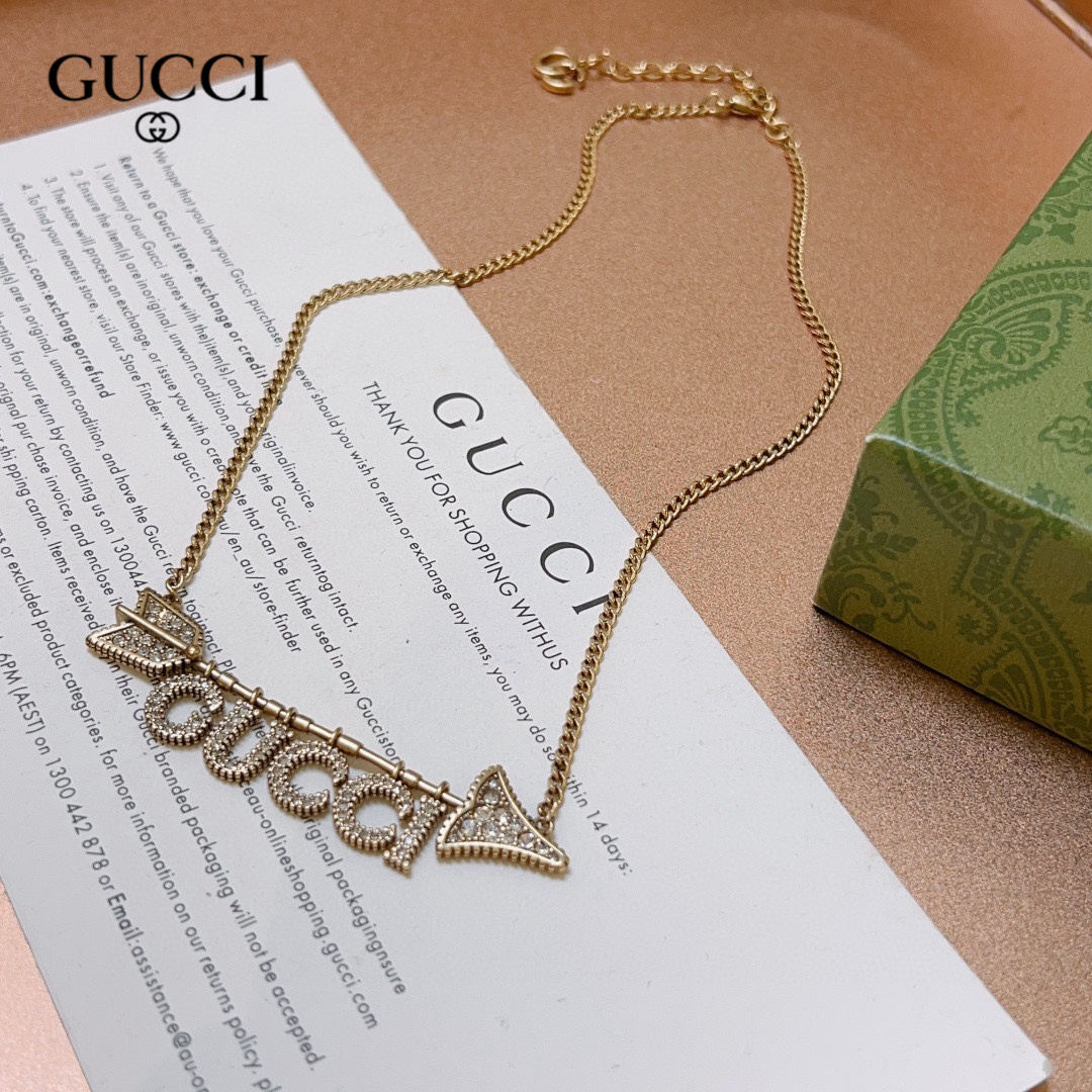 【GUCCI】ネックレス、新しいネックレス万能シンプルファッションオーナメント-BRAND OFF