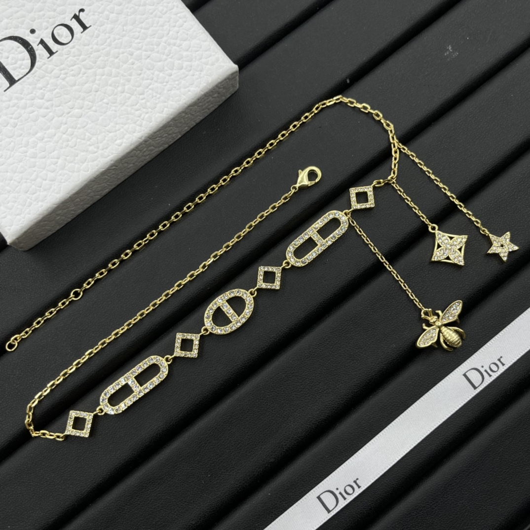 【DIOR】ネックレス、新しいネックレス万能シンプルファッションオーナメント-BRAND OFF