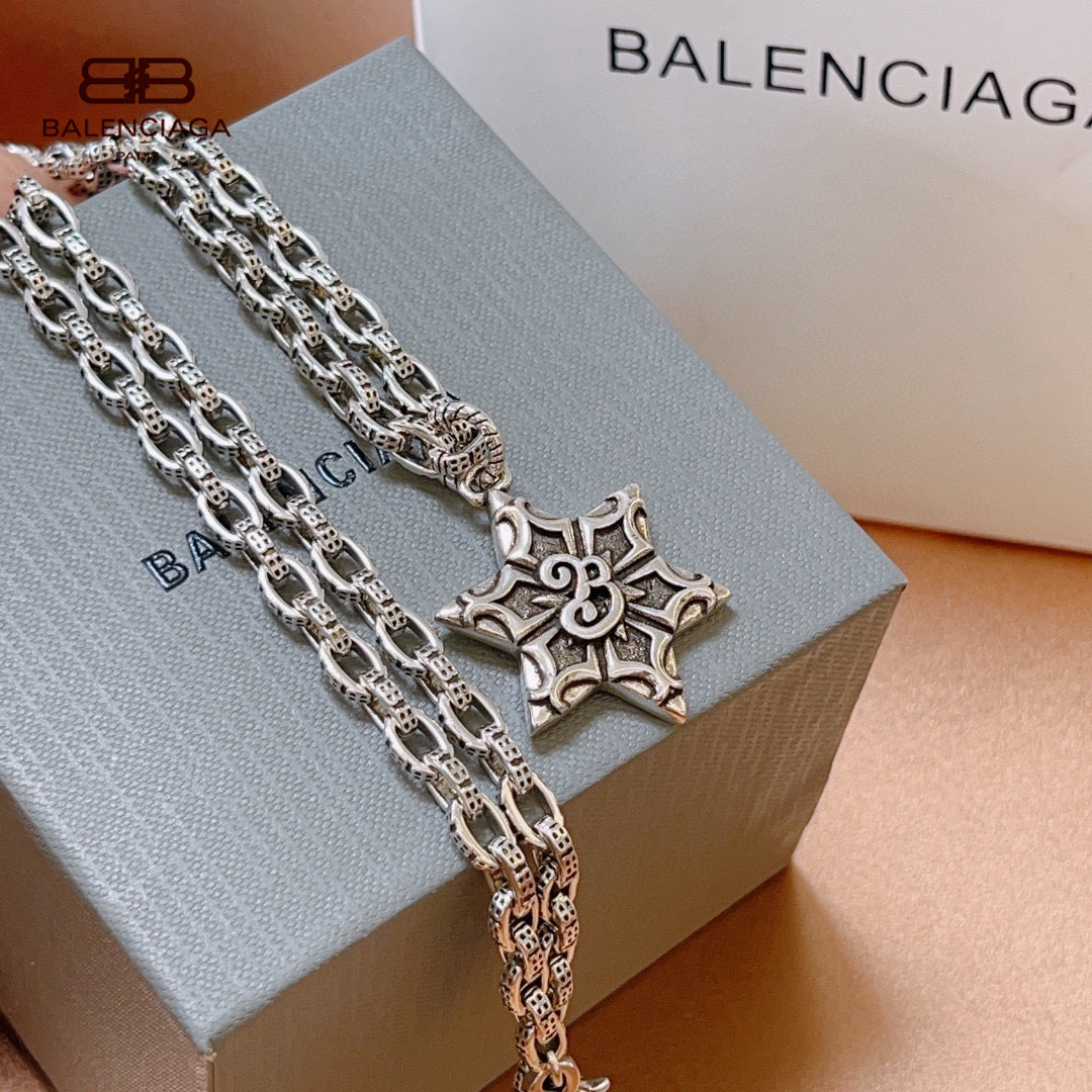 【BALENCIAGA】ネックレス、新しいネックレス万能シンプルファッションオーナメント-BRAND OFF