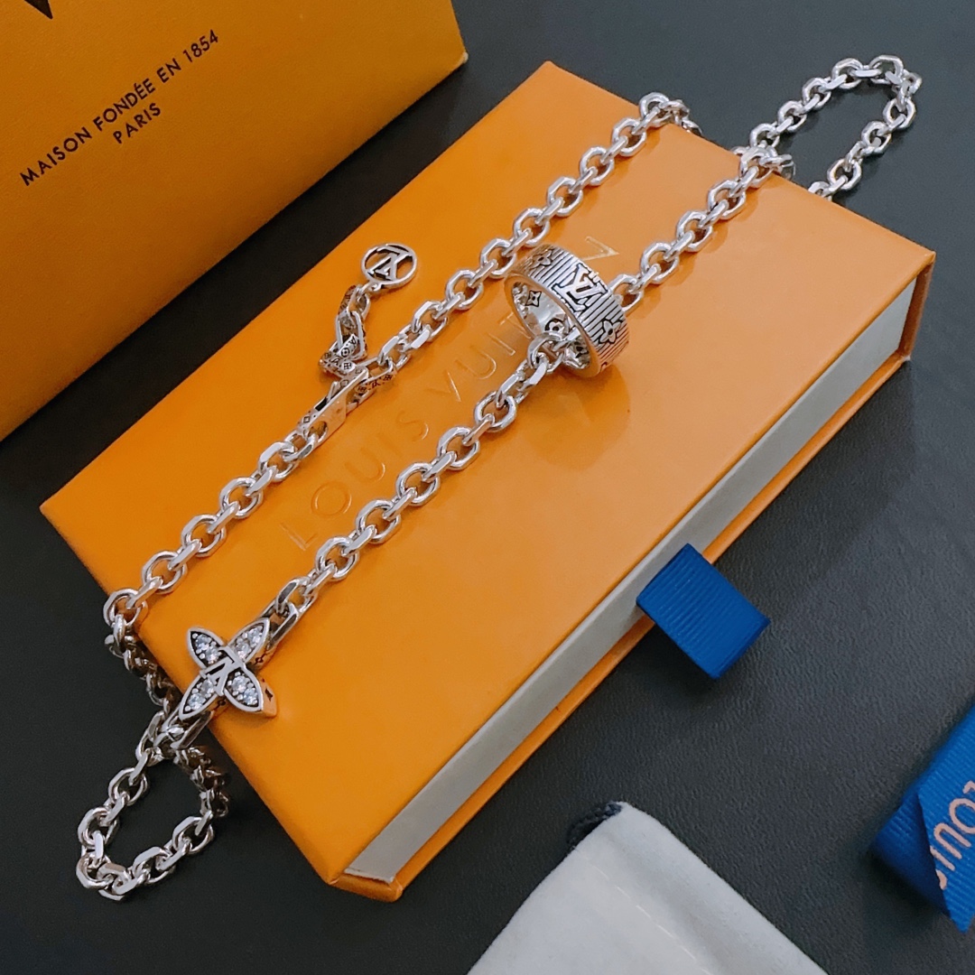 【LOUIS VUITTON】ネックレス、新しいネックレス万能シンプルファッションオーナメント-BRAND OFF