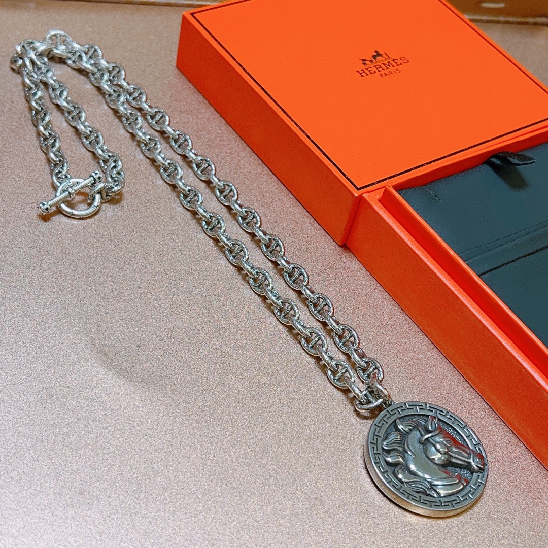【2026】【HERMES】ネックレス、新しいネックレス万能シンプルファッションオーナメント-BRAND OFF